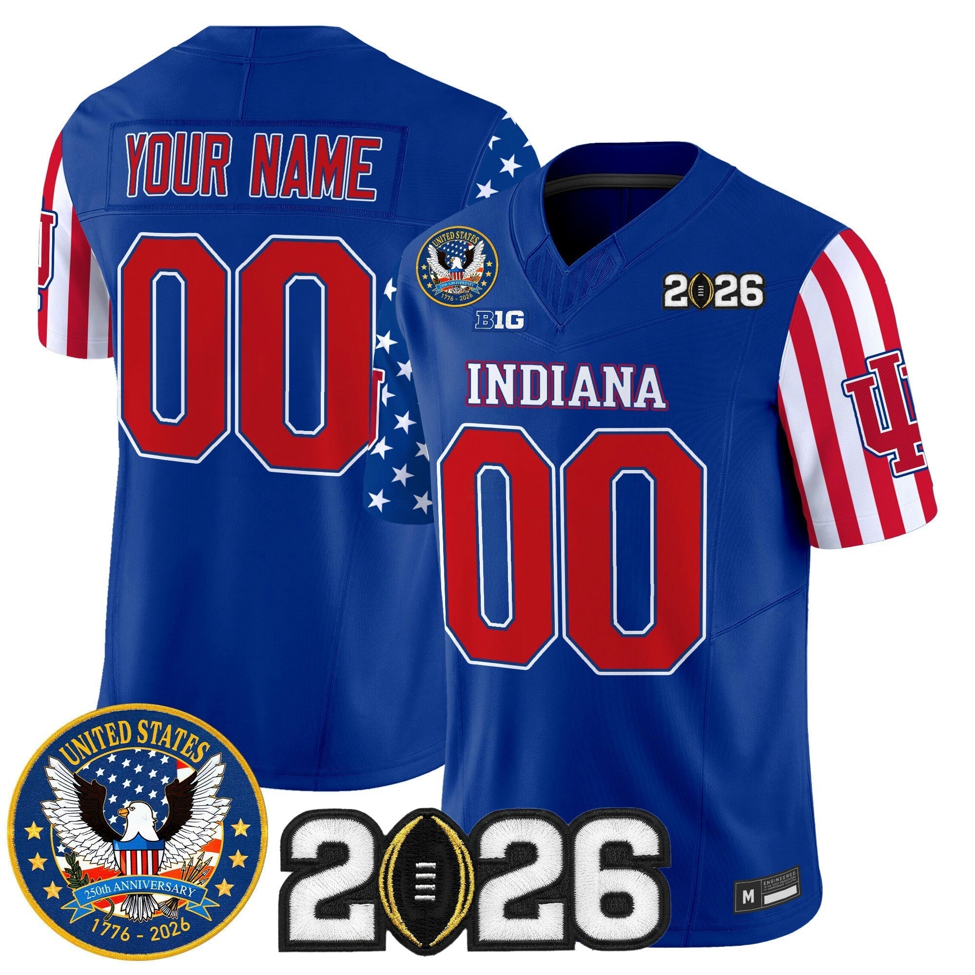 Camisa NCAA Ind "America250 Edition" Vapor Limited Jersey - 2026 College Football Playoff Final Patch