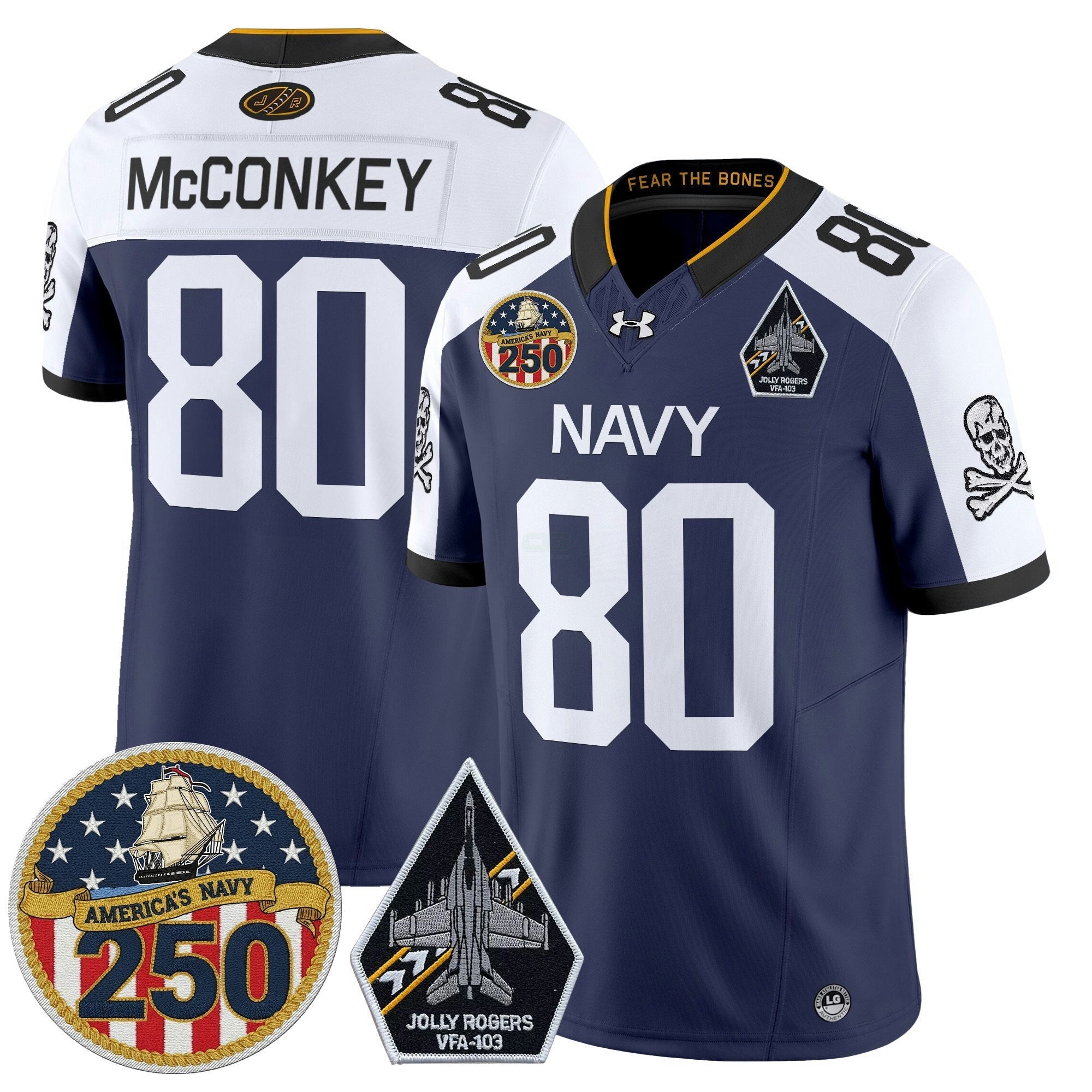 Camisa NCAA 'Jolly Rogers Edition' Vapor Limited Jersey - 250th Anniversary Patch