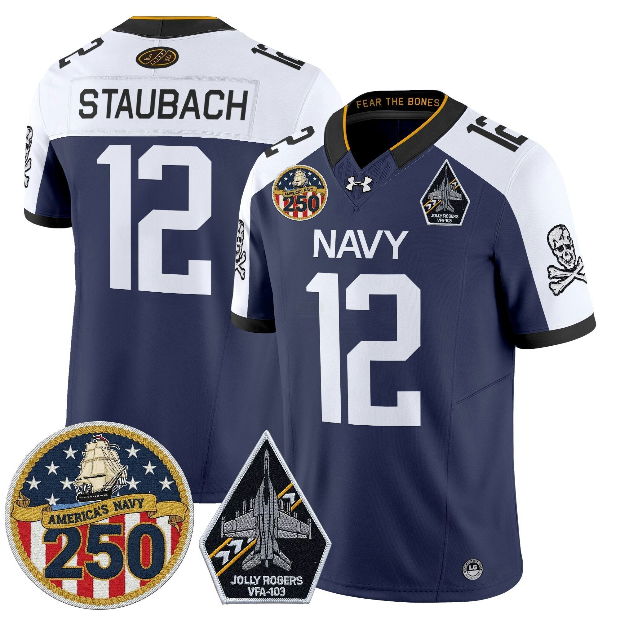 Camisa NCAA 'Jolly Rogers Edition' Vapor Limited Jersey - 250th Anniversary Patch