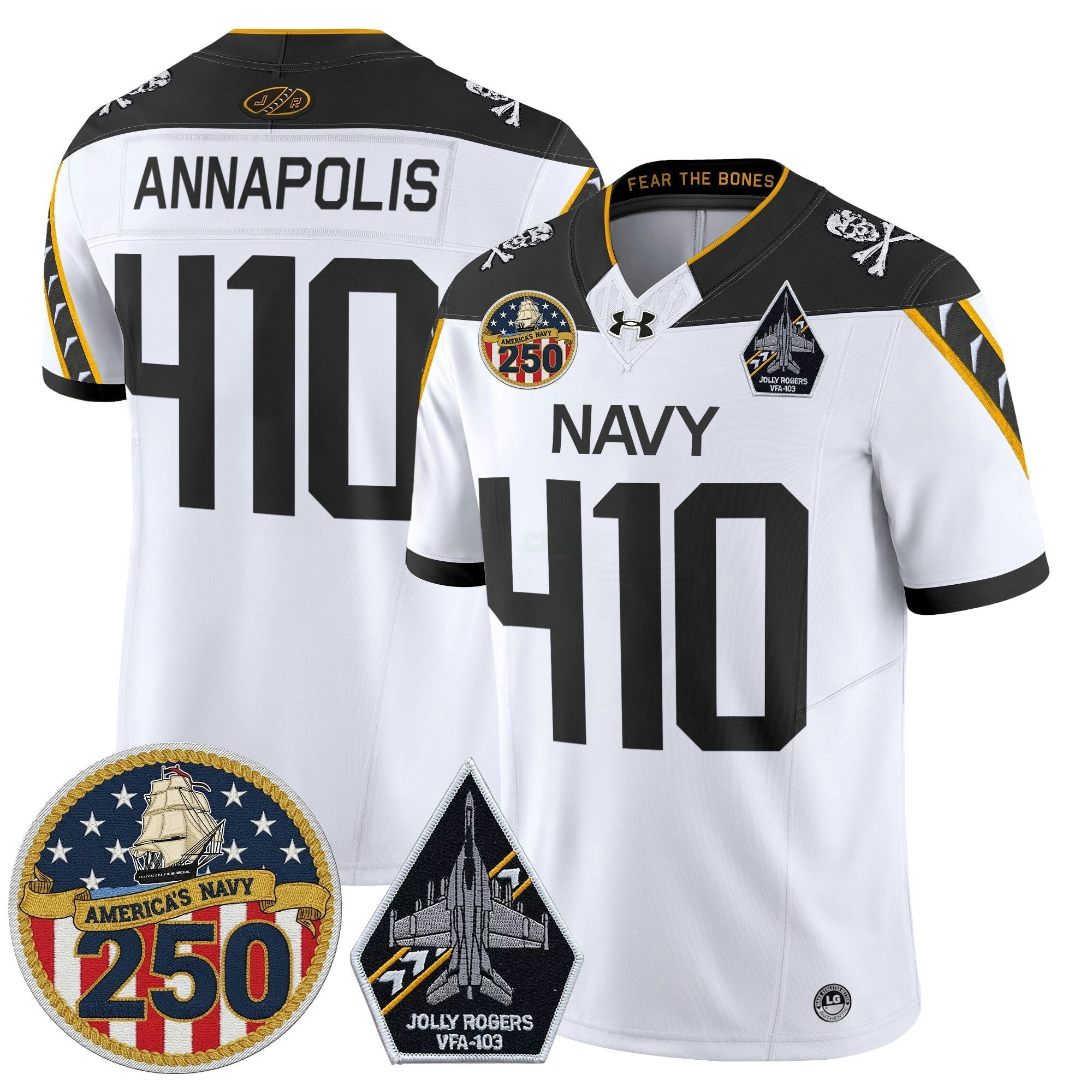 Camisa NCAA 'Jolly Rogers Edition' Vapor Limited Jersey - 250th Anniversary Patch