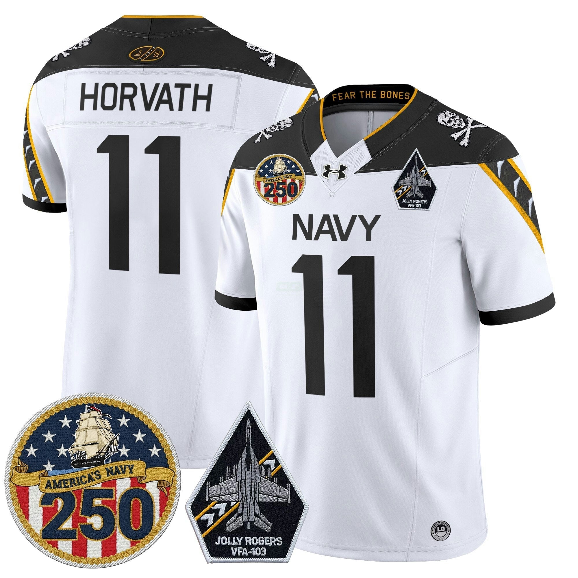 Camisa NCAA 'Jolly Rogers Edition' Vapor Limited Jersey - 250th Anniversary Patch