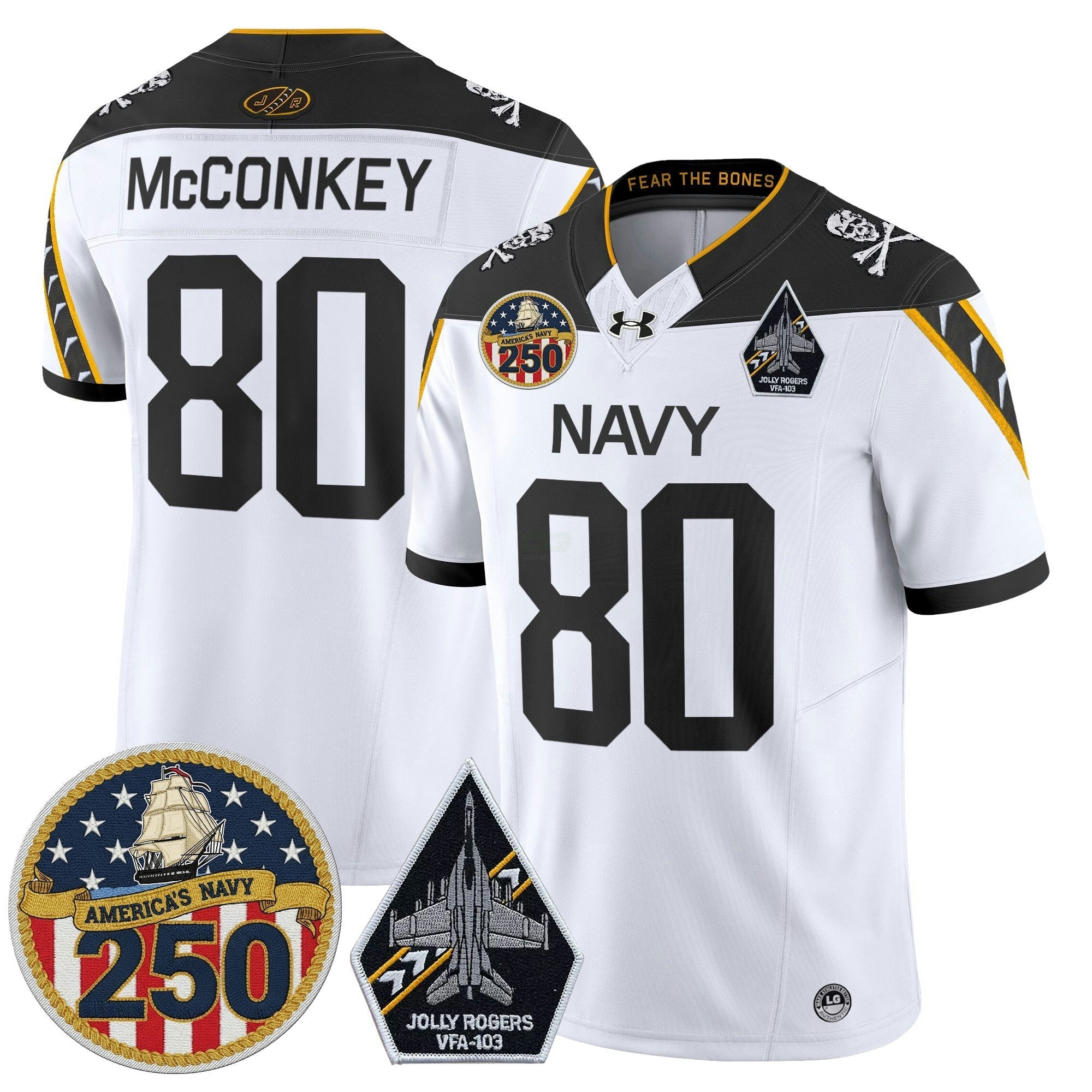 Camisa NCAA 'Jolly Rogers Edition' Vapor Limited Jersey - 250th Anniversary Patch