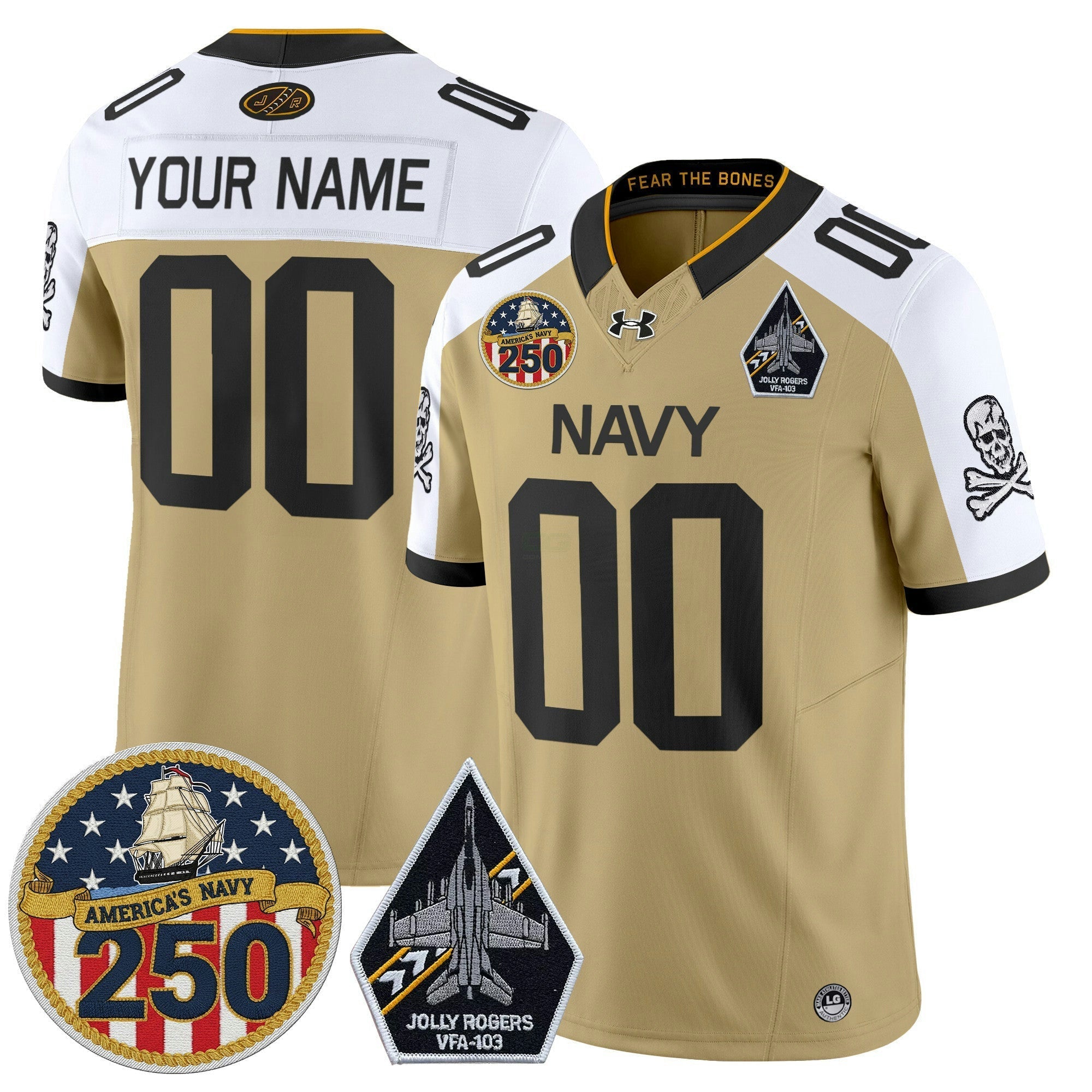 Camisa NCAA 'Jolly Rogers Edition' Vapor Limited Jersey - 250th Anniversary Patch