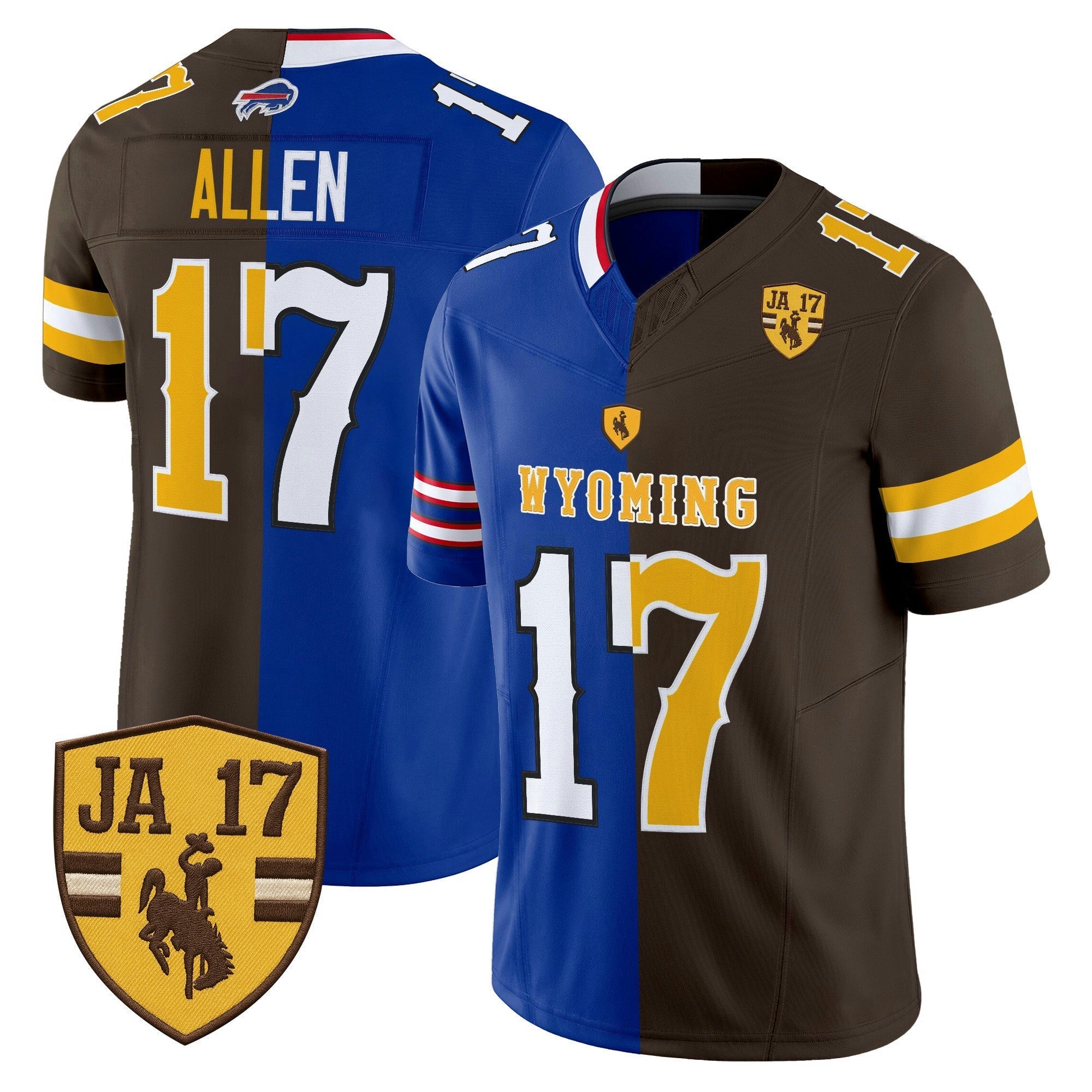 Camisa NCAA Josh Allen Wyoming Cowboys 'Retro Edition' Vapor Limited Jersey - JA 17 Patch
