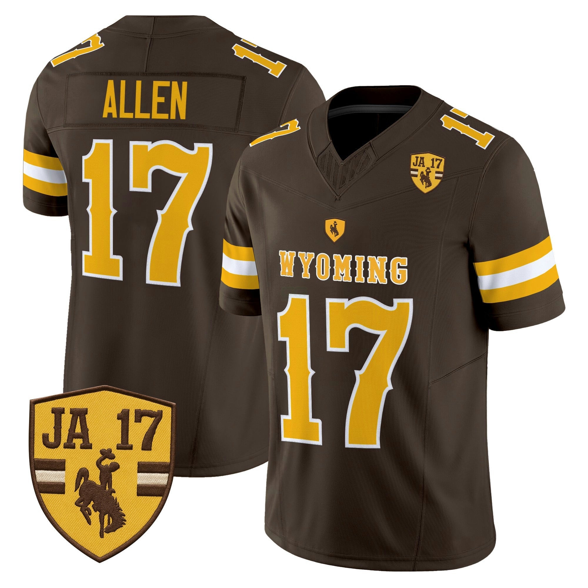 Camisa NCAA Josh Allen Wyoming Cowboys 'Retro Edition' Vapor Limited Jersey - JA 17 Patch
