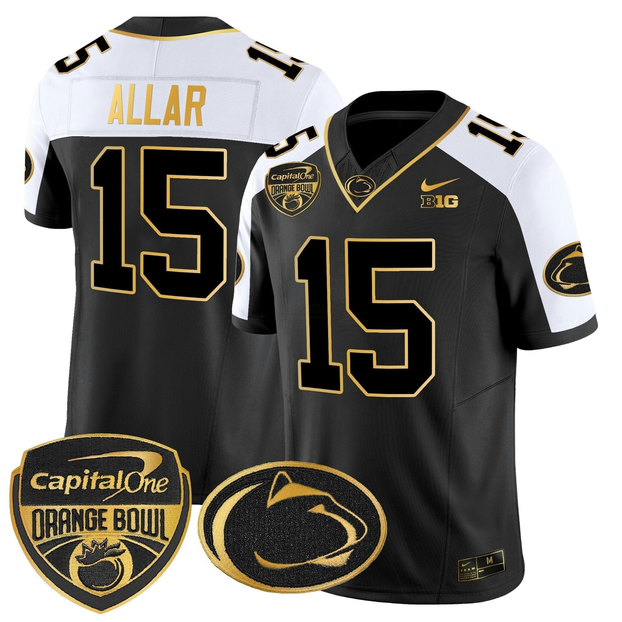 Camisa NCAA Laranja Bowl Patch Dourada Vapor Limited Jersey V2