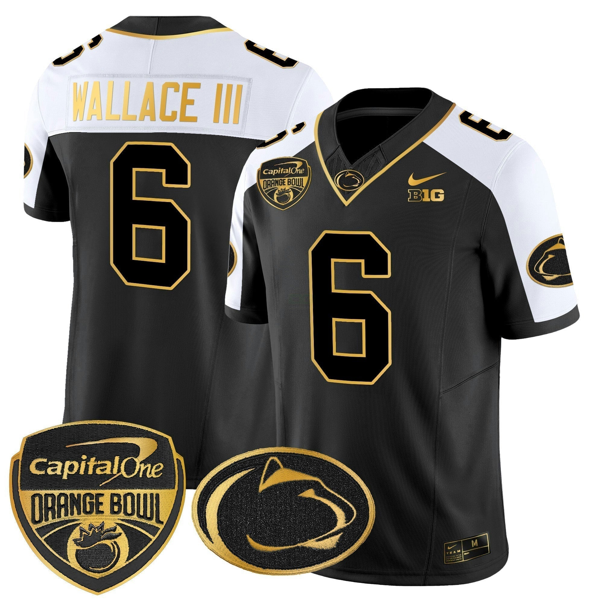 Camisa NCAA Laranja Bowl Patch Dourada Vapor Limited Jersey V2