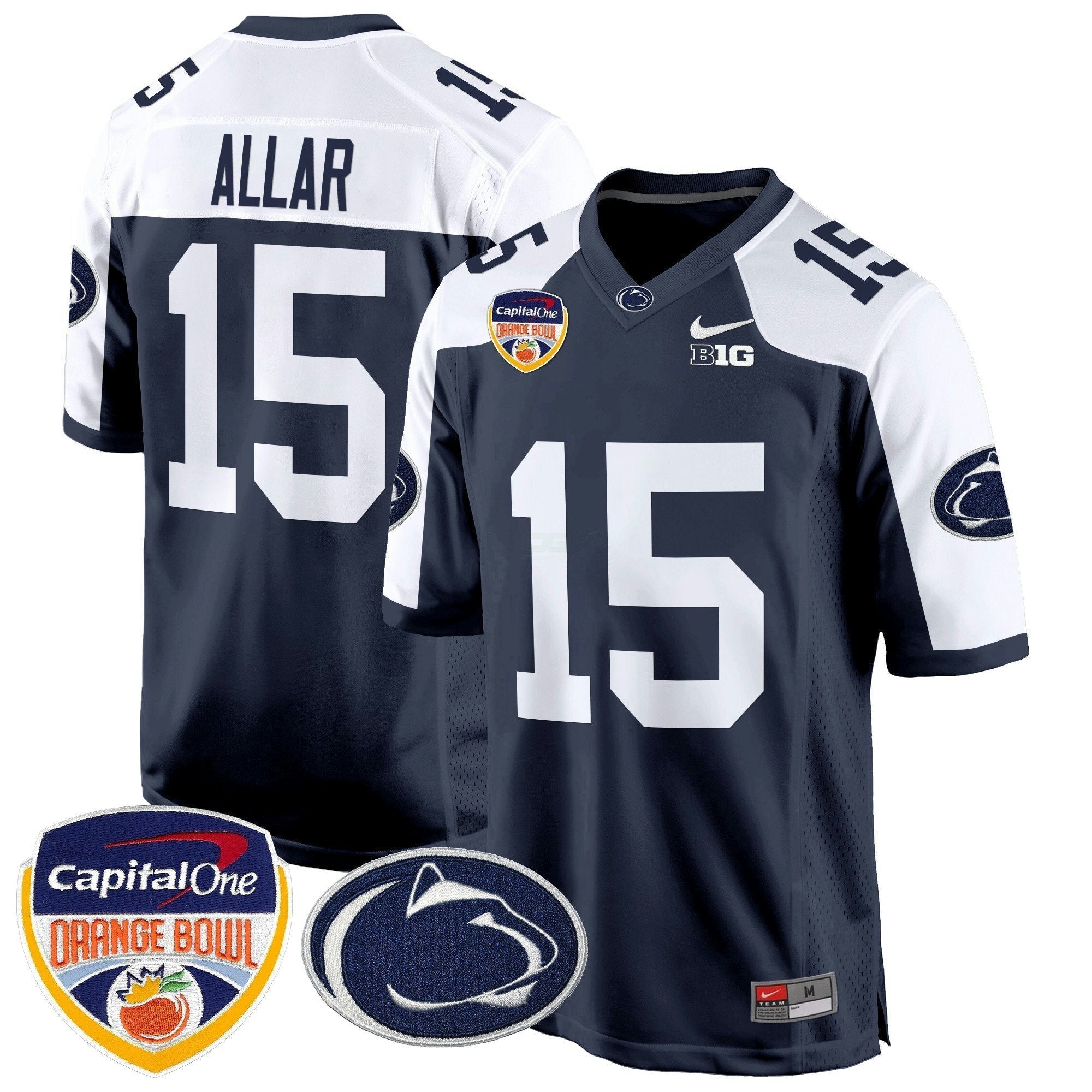 Camisa NCAA Laranja Bowl Patch Game Jersey