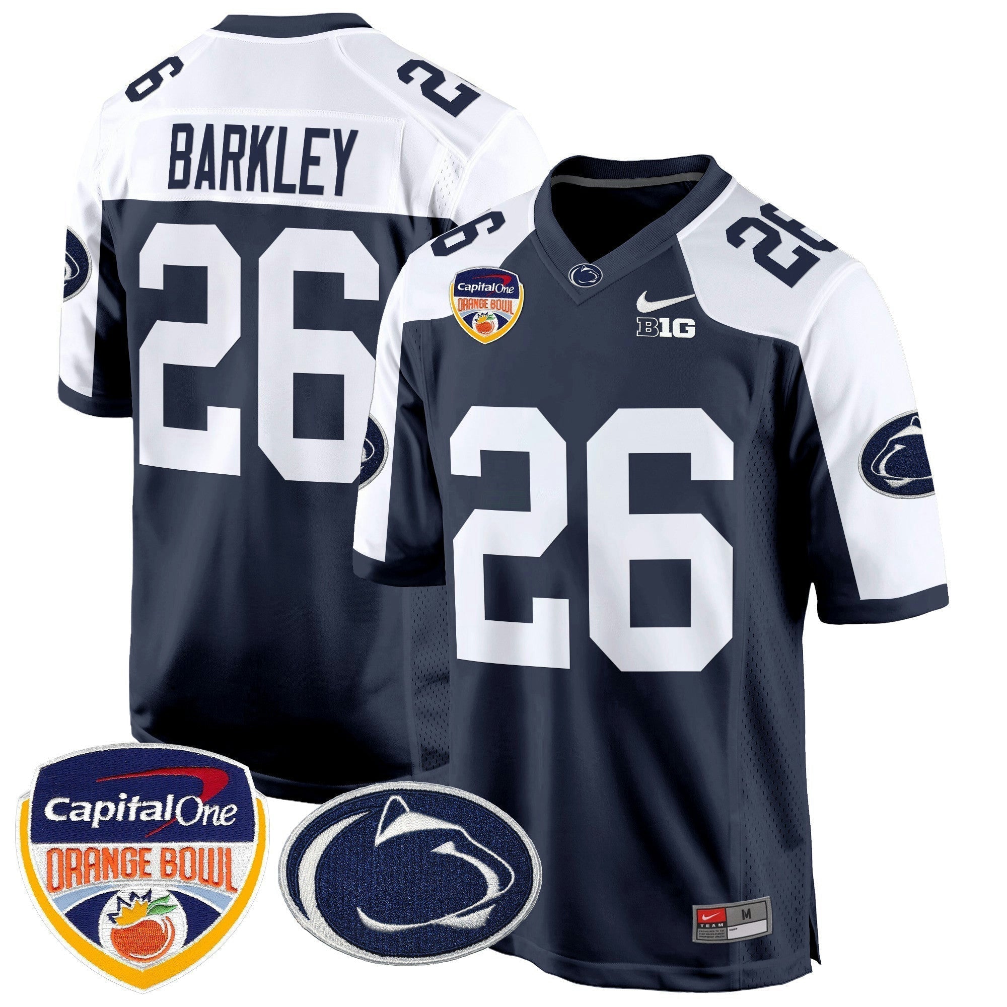 Camisa NCAA Laranja Bowl Patch Game Jersey