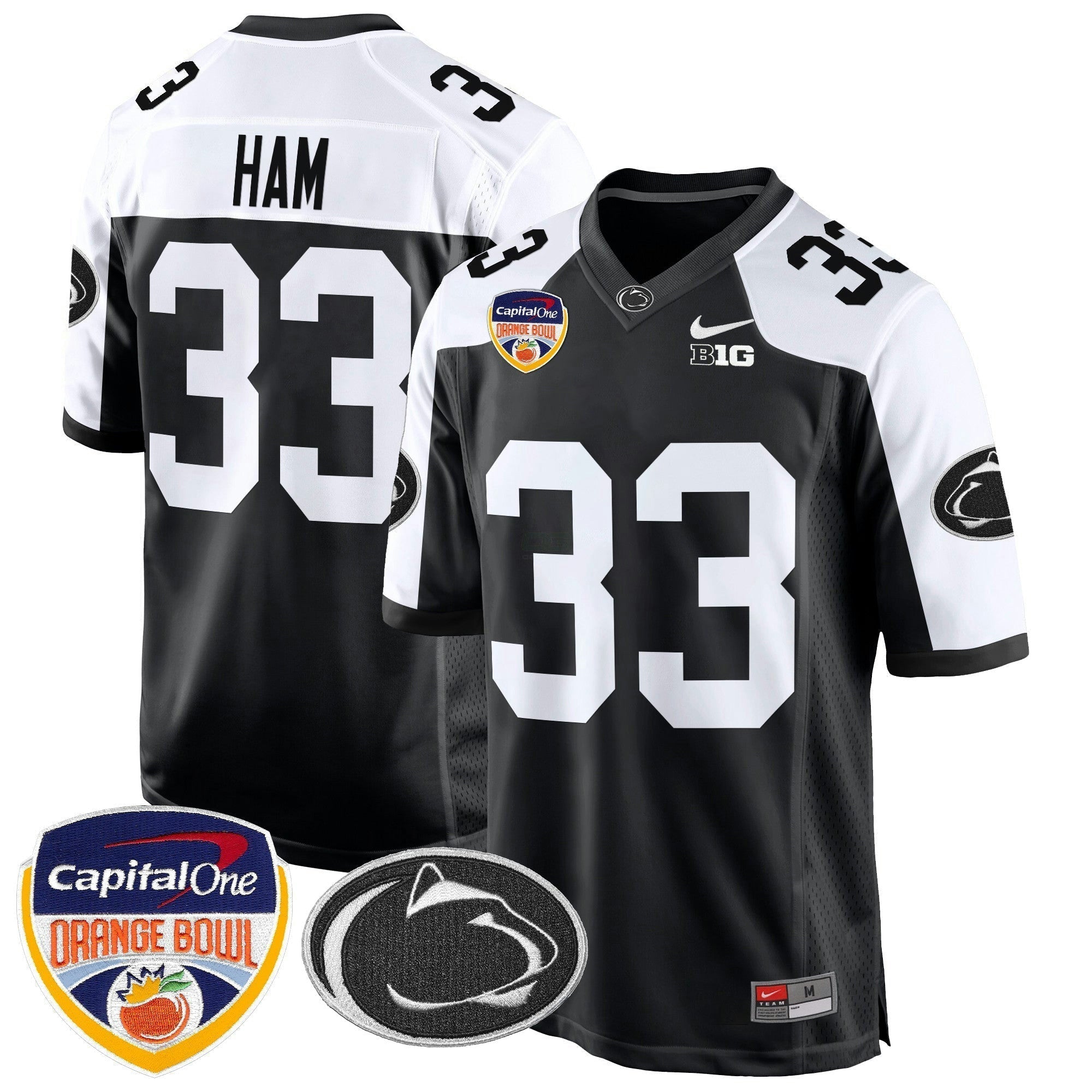 Camisa NCAA Laranja Bowl Patch Game Jersey
