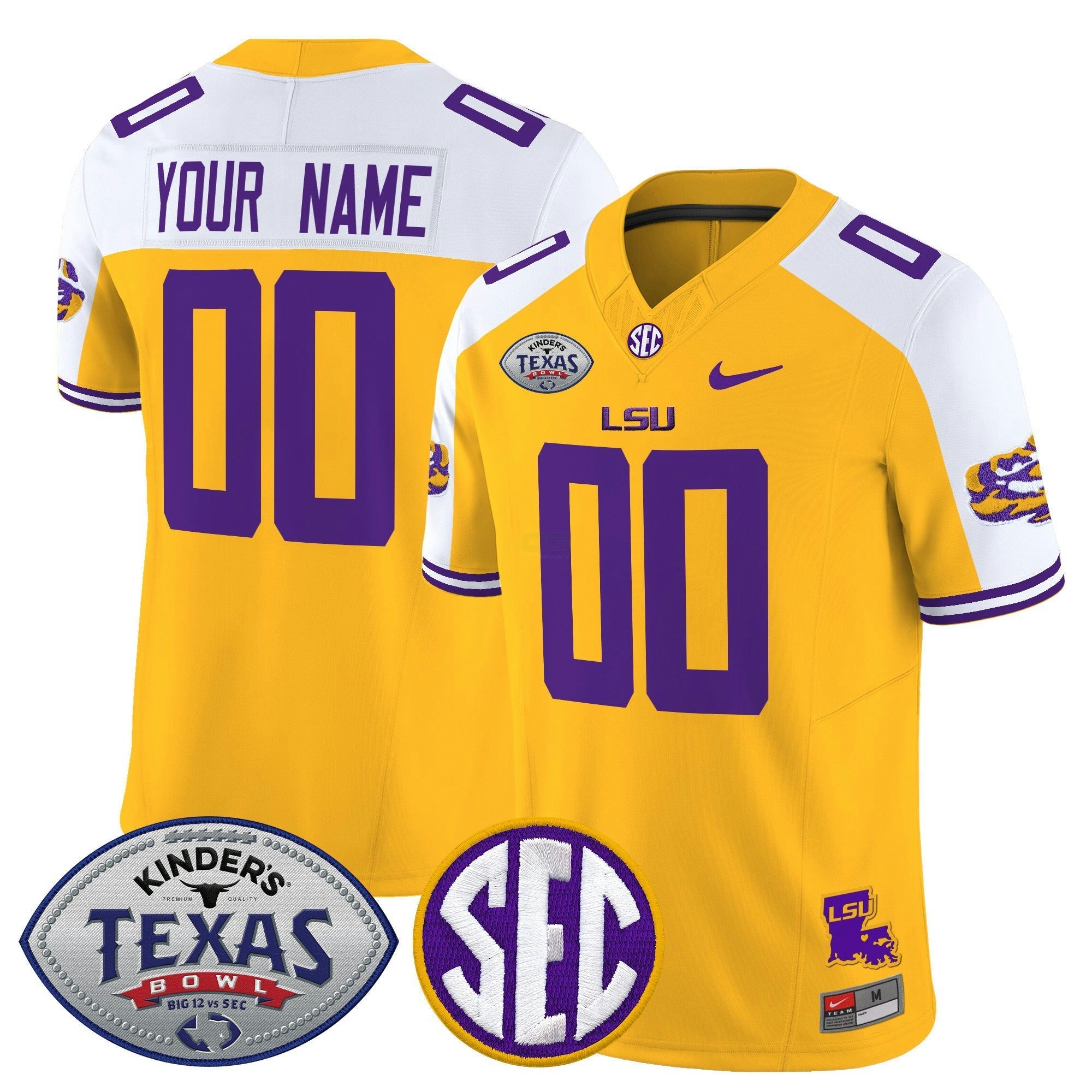 Camisa NCAA LTigers 2025 Texas Bowl Vapor Limited Jersey