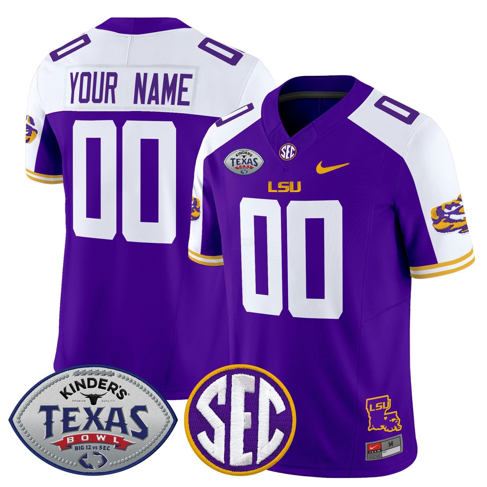 Camisa NCAA LTigers 2025 Texas Bowl Vapor Limited Jersey