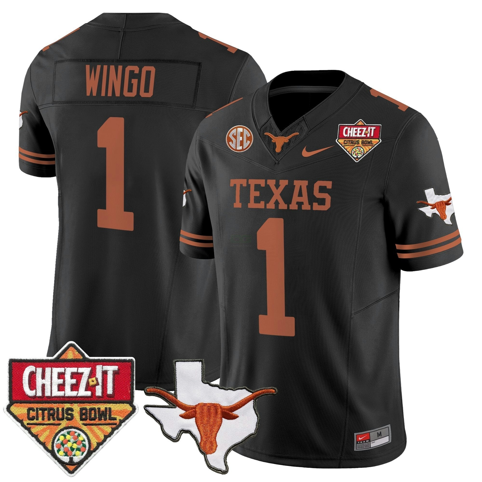 Camisa NCAA Tex 2025 Cheez-It Citrus Bowl Patch Vapor Limited Jersey