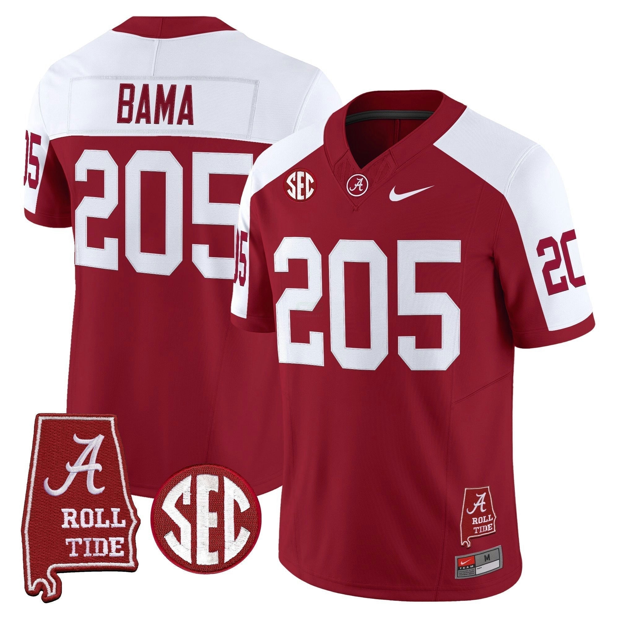Camisa NCAA Throwback Vapor Limited Jersey - Alabama Map