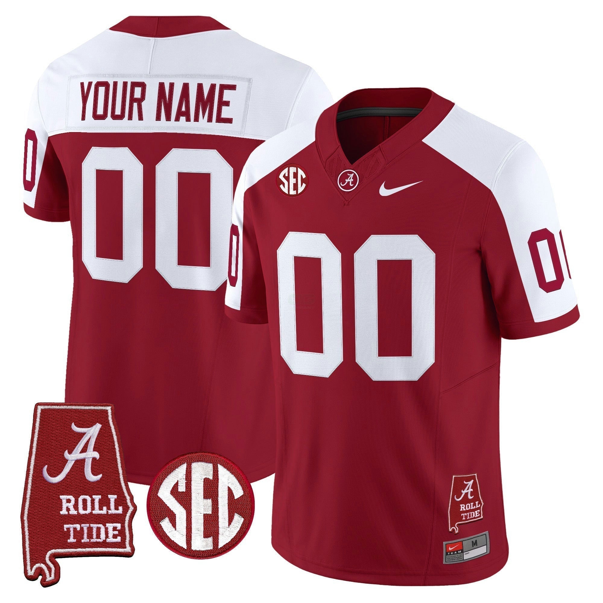 Camisa NCAA Throwback Vapor Limited Jersey - Alabama Map
