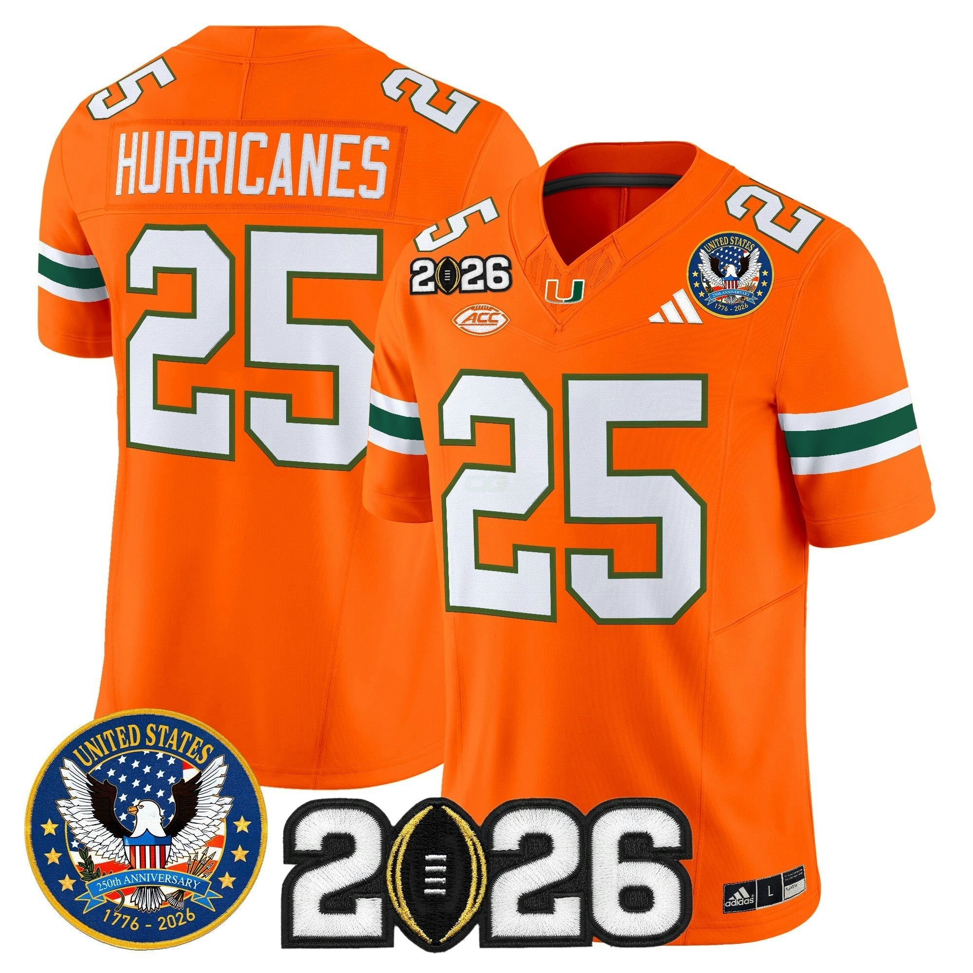 Camisa NCAA "United States 250th Anniversary & 2026 College Football Playoff Final Patch" Vapor Limited Jersey