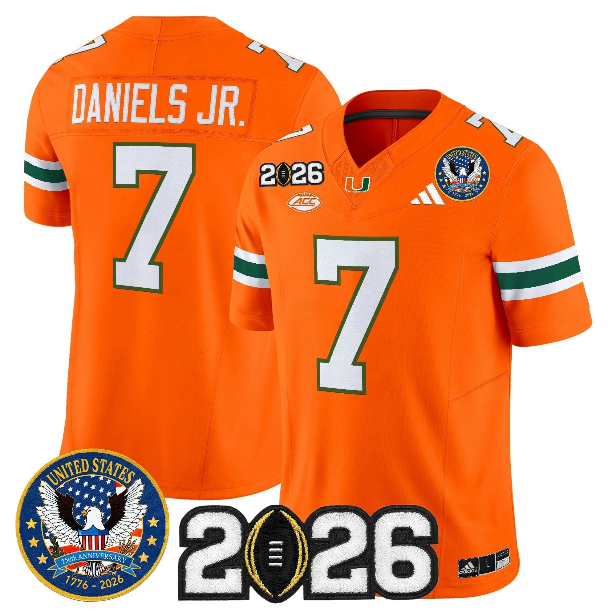 Camisa NCAA "United States 250th Anniversary & 2026 College Football Playoff Final Patch" Vapor Limited Jersey