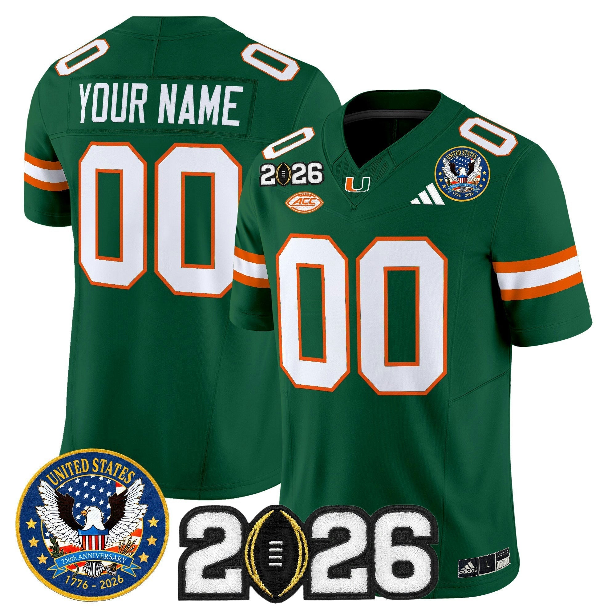 Camisa NCAA "United States 250th Anniversary & 2026 College Football Playoff Final Patch" Vapor Limited Jersey