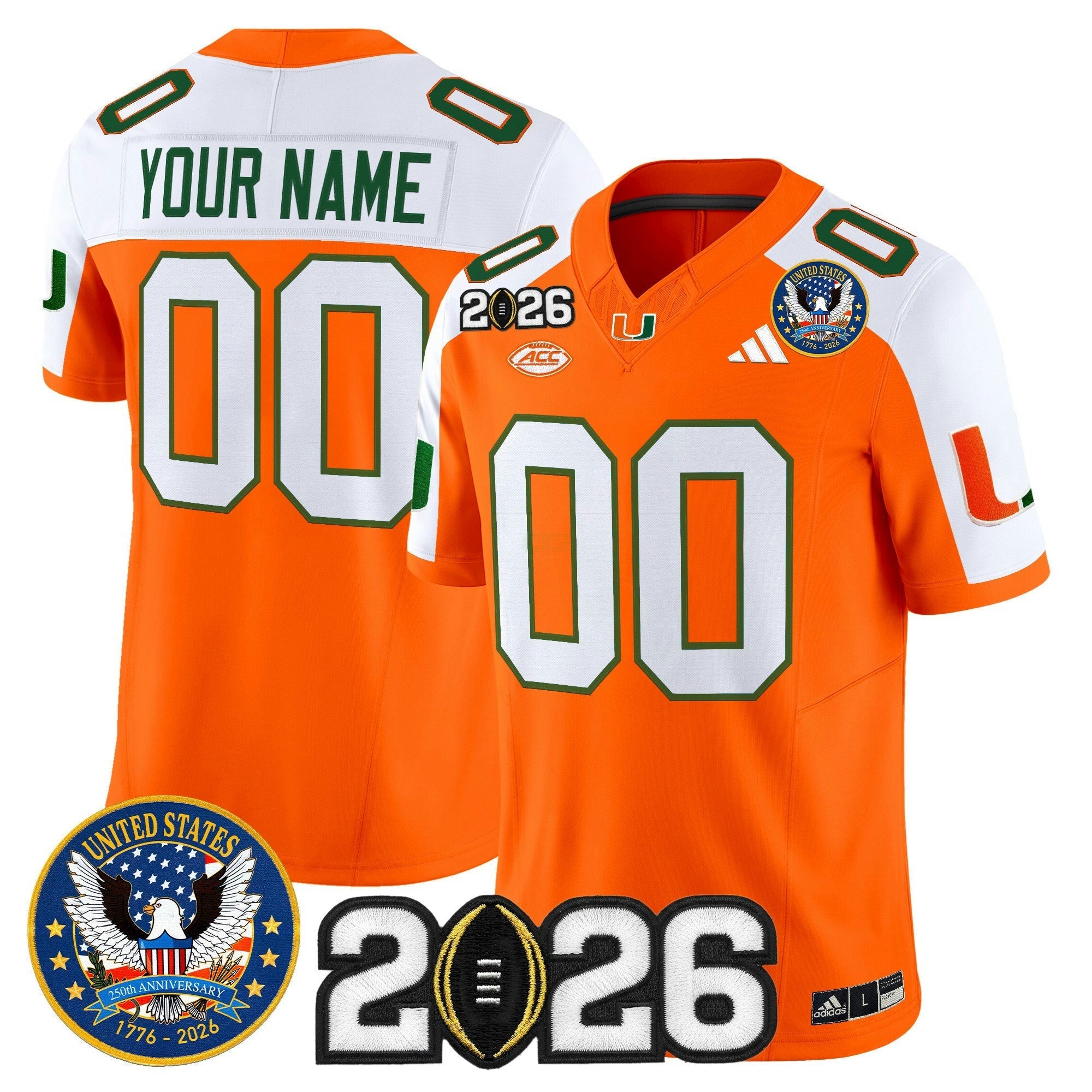 Camisa NCAA "United States 250th Anniversary & 2026 College Football Playoff Final Patch" Vapor Limited Jersey