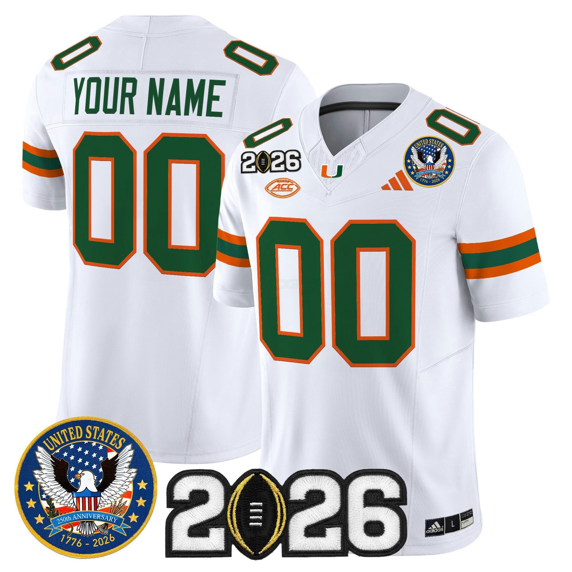 Camisa NCAA "United States 250th Anniversary & 2026 College Football Playoff Final Patch" Vapor Limited Jersey