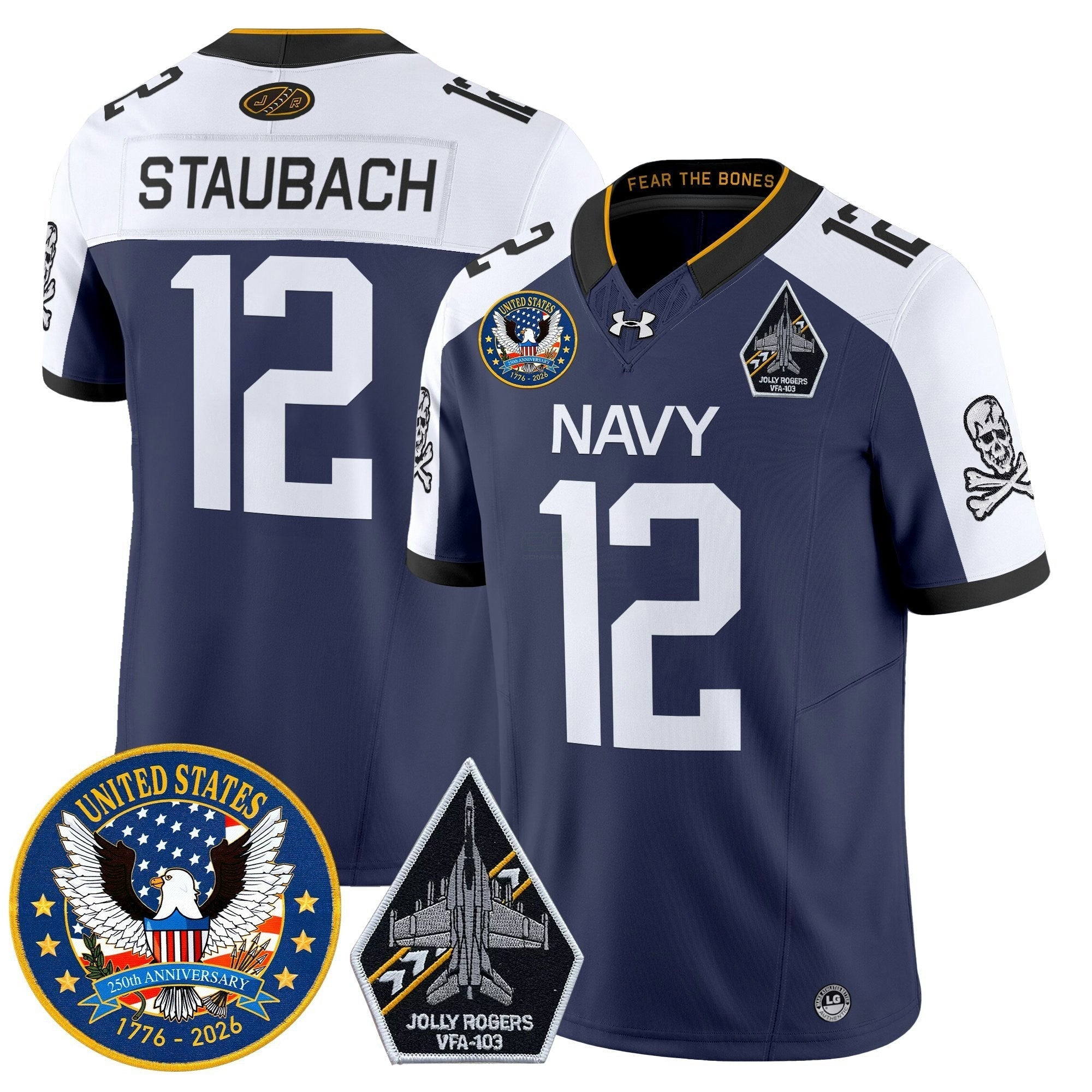 Camisa NCAA "United States 250th Anniversary Patch" Vapor Limited Jersey - Jolly Rogers Edition