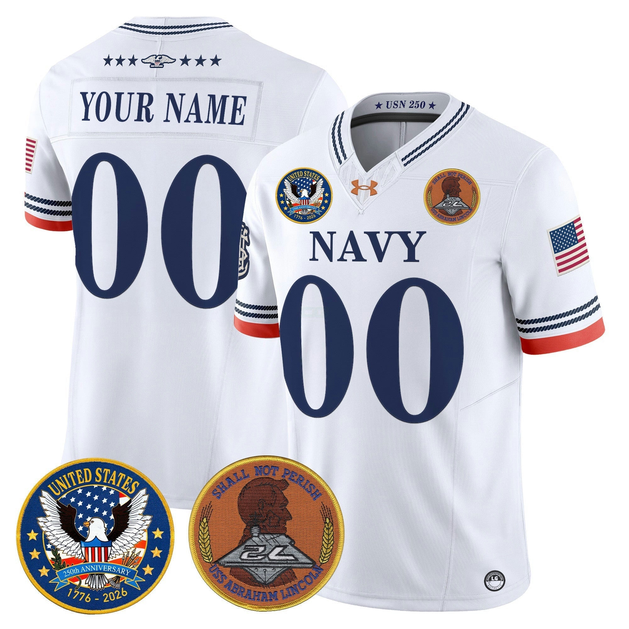 Camisa NCAA "United States 250th Anniversary Patch" Vapor Limited Jersey - Stitched