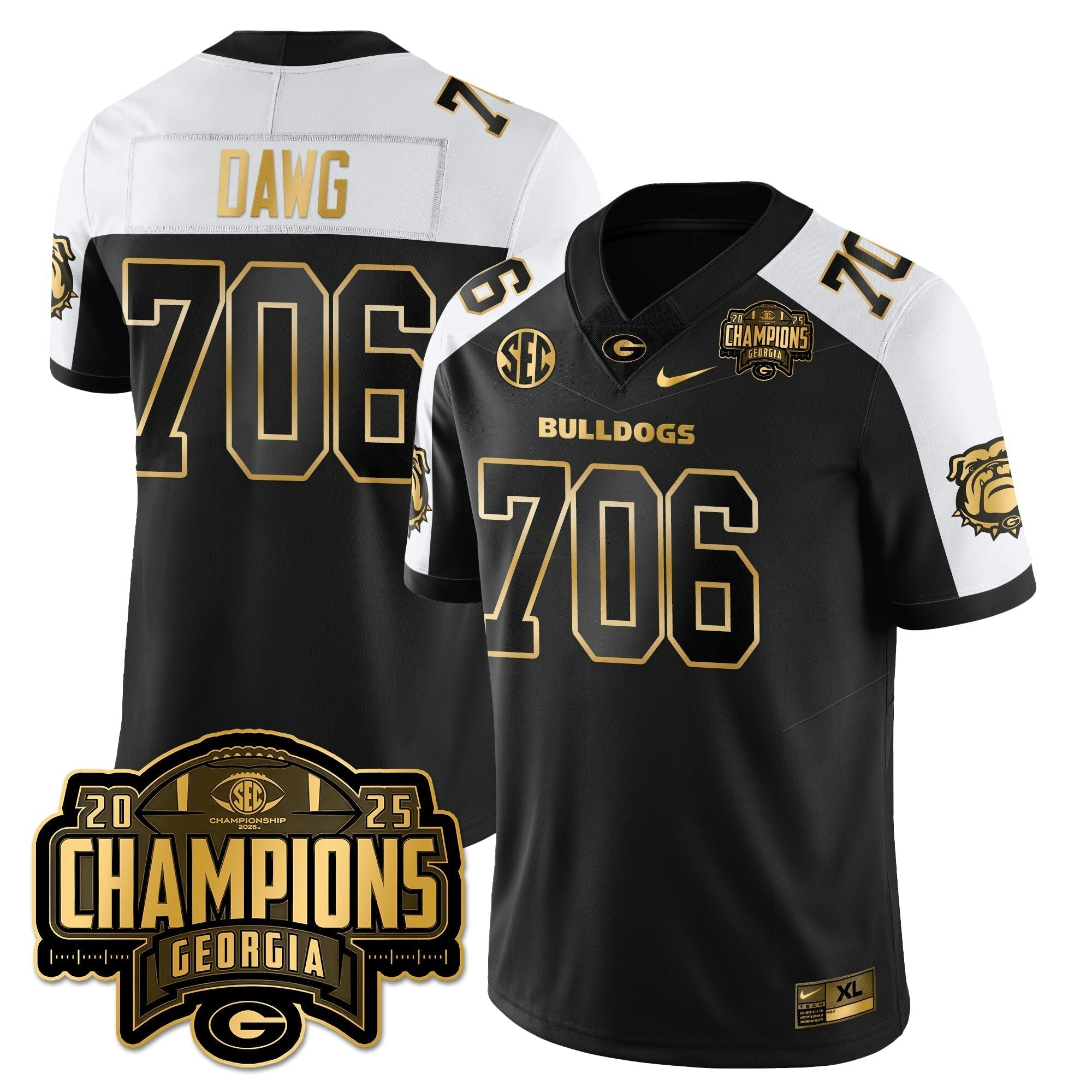 Camisa NCAA Vapor Limited Dourada Jersey - SEC Football Champions