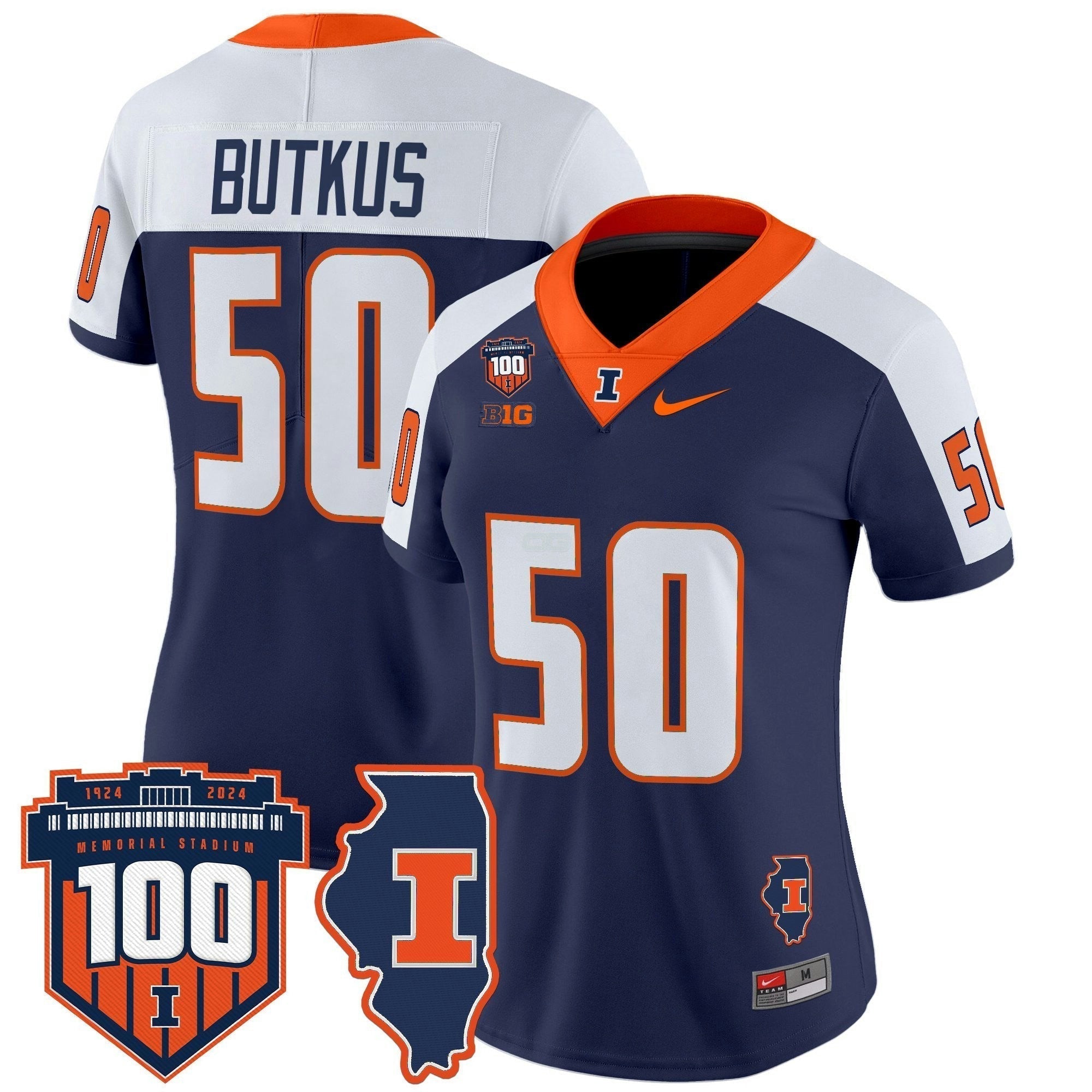 Camisa NCAA Women's 100th Memorial Stadium Patch Vapor Limited Jersey
