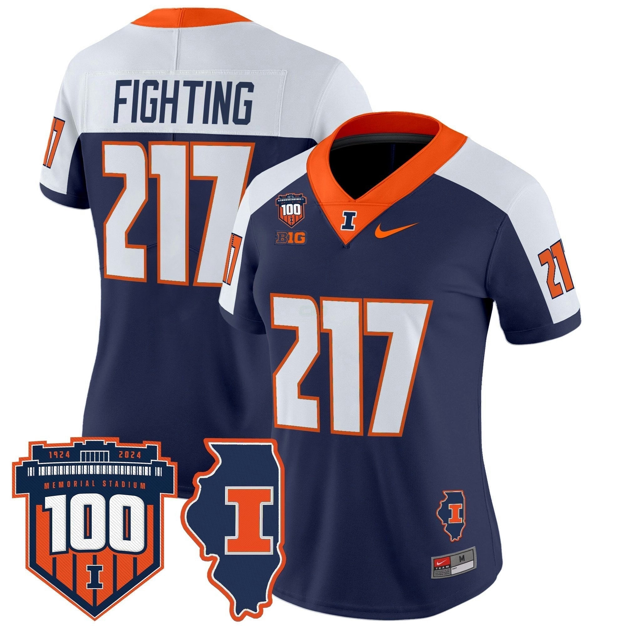 Camisa NCAA Women's 100th Memorial Stadium Patch Vapor Limited Jersey