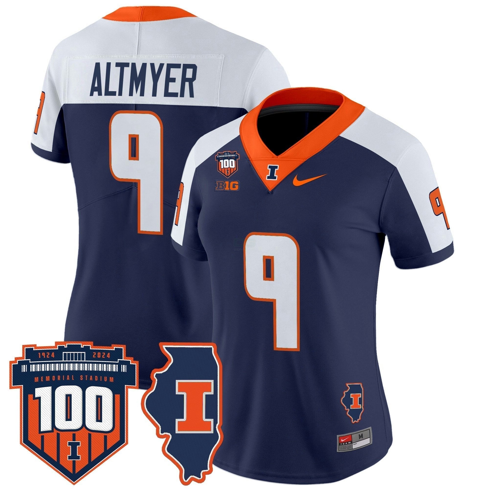 Camisa NCAA Women's 100th Memorial Stadium Patch Vapor Limited Jersey