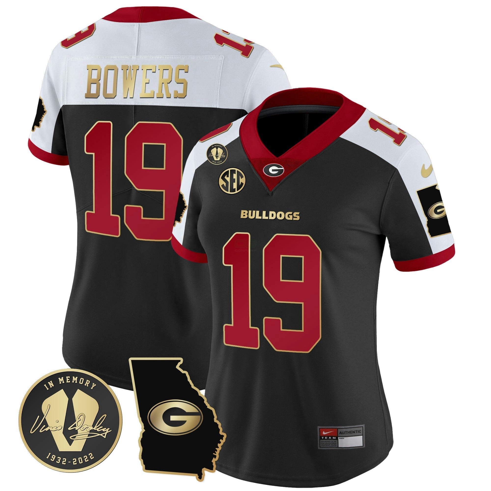 Camisa NCAA Women's 2023 Vapor Jersey V3 - Georgia Map