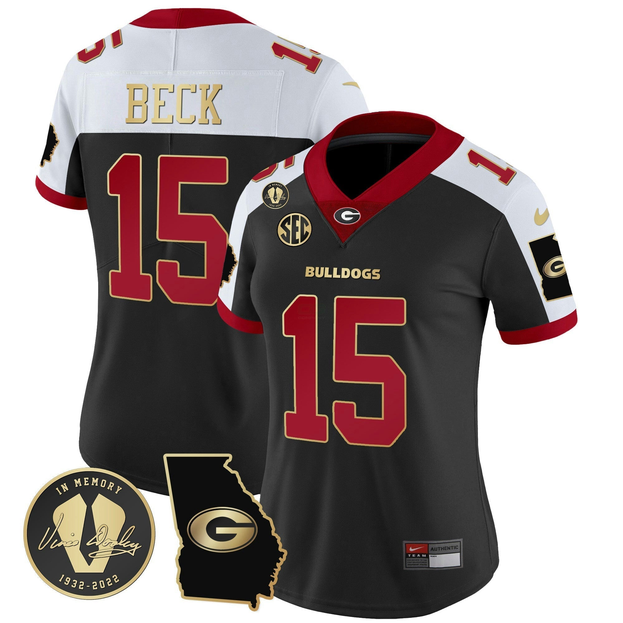 Camisa NCAA Women's 2023 Vapor Jersey V3 - Georgia Map