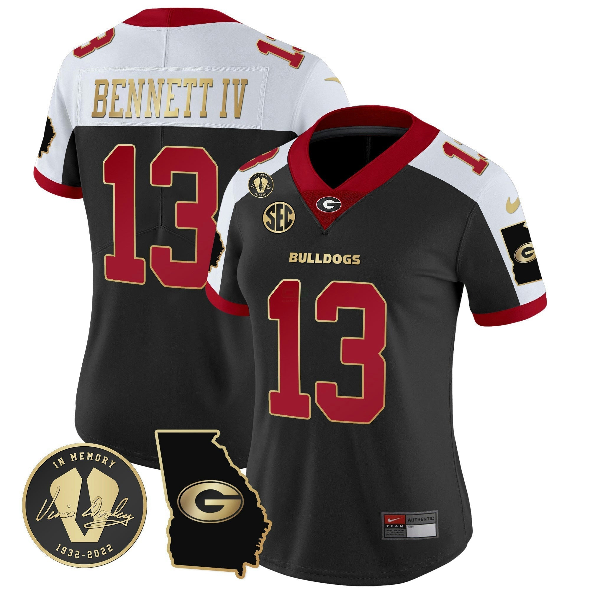 Camisa NCAA Women's 2023 Vapor Jersey V3 - Georgia Map