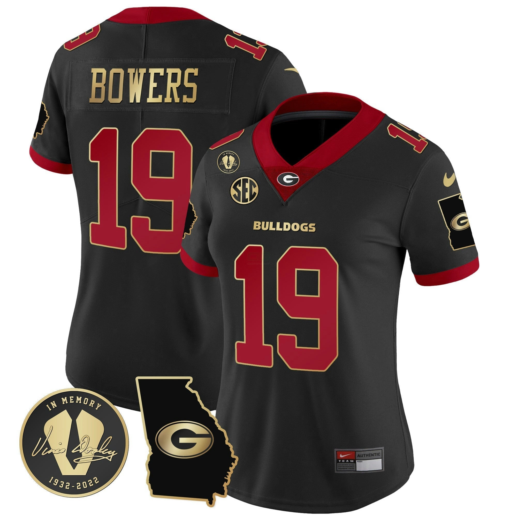 Camisa NCAA Women's 2023 Vapor Jersey V3 - Georgia Map