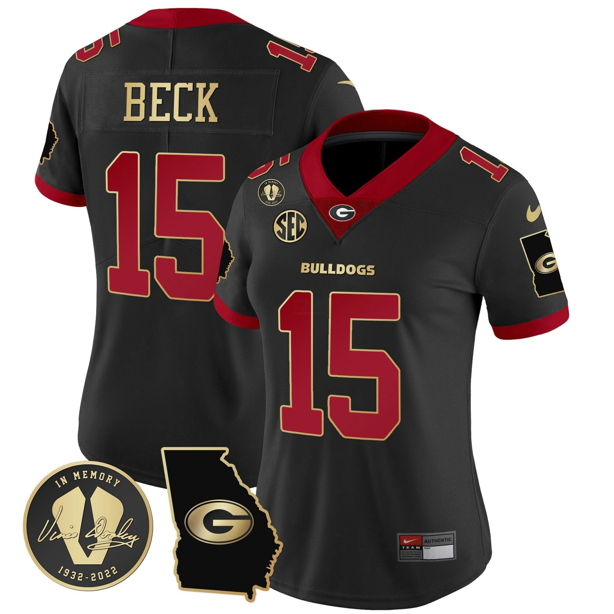 Camisa NCAA Women's 2023 Vapor Jersey V3 - Georgia Map