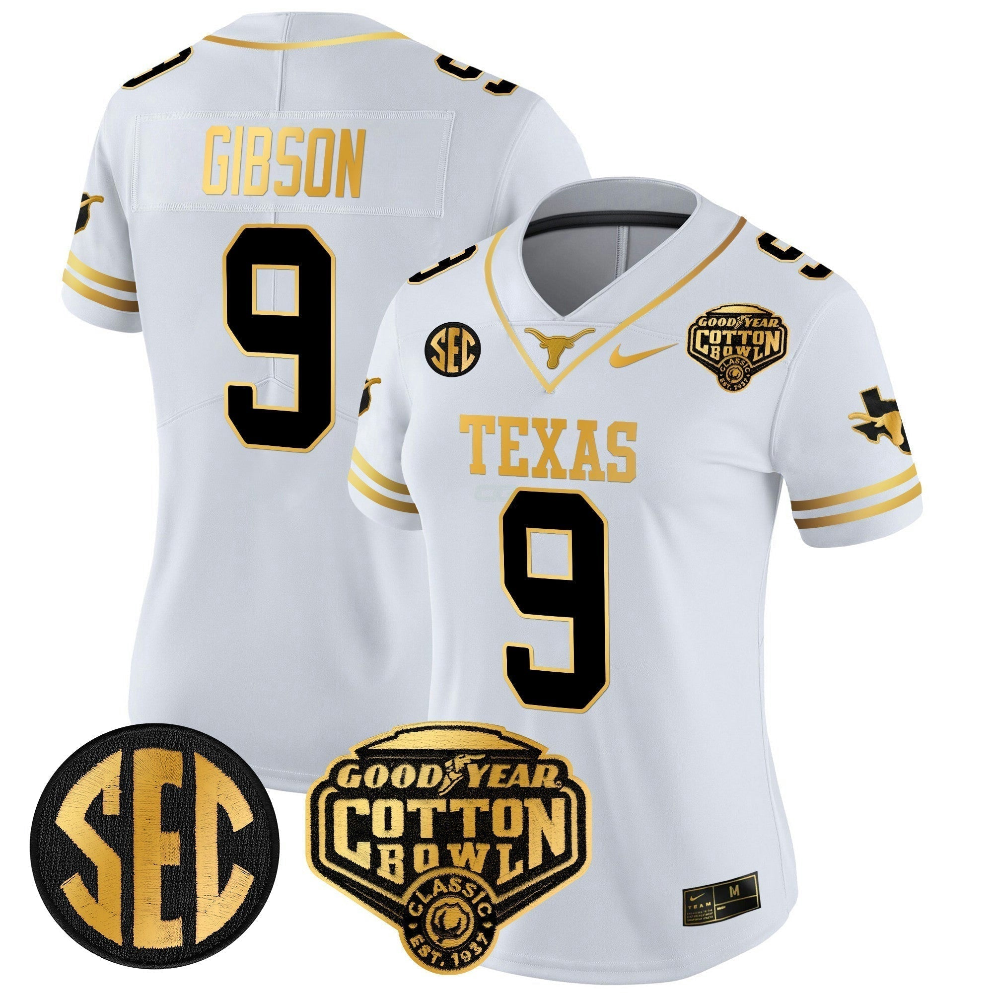 Camisa NCAA Women's Cotton Bowl Patch Dourada Vapor Limited Jersey