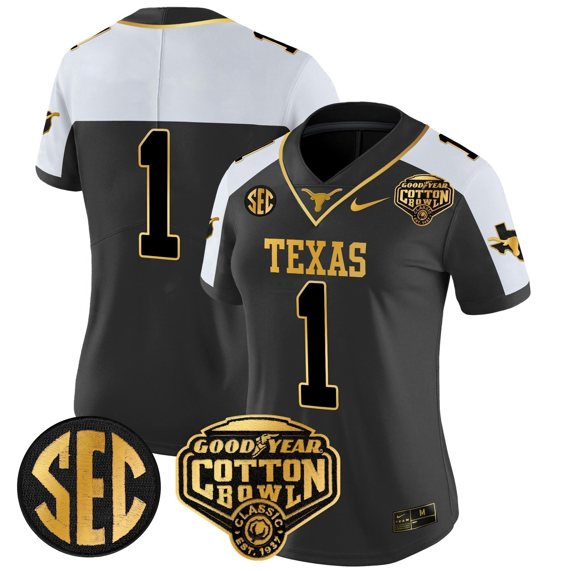 Camisa NCAA Women's Cotton Bowl Patch Dourada Vapor Limited Jersey