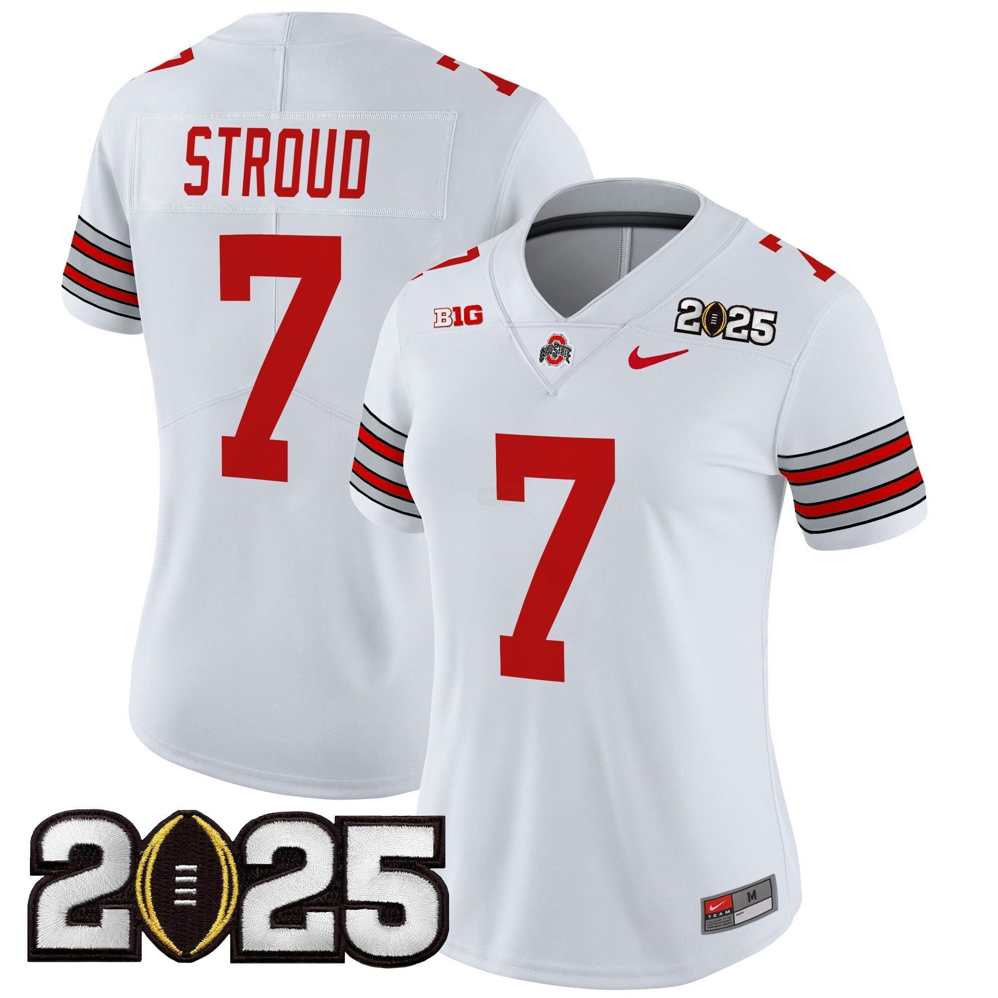 Camisa NCAA Women's 'Heritage Stripe' 2025 College Football Playoff Final Patch Vapor Limited Jersey