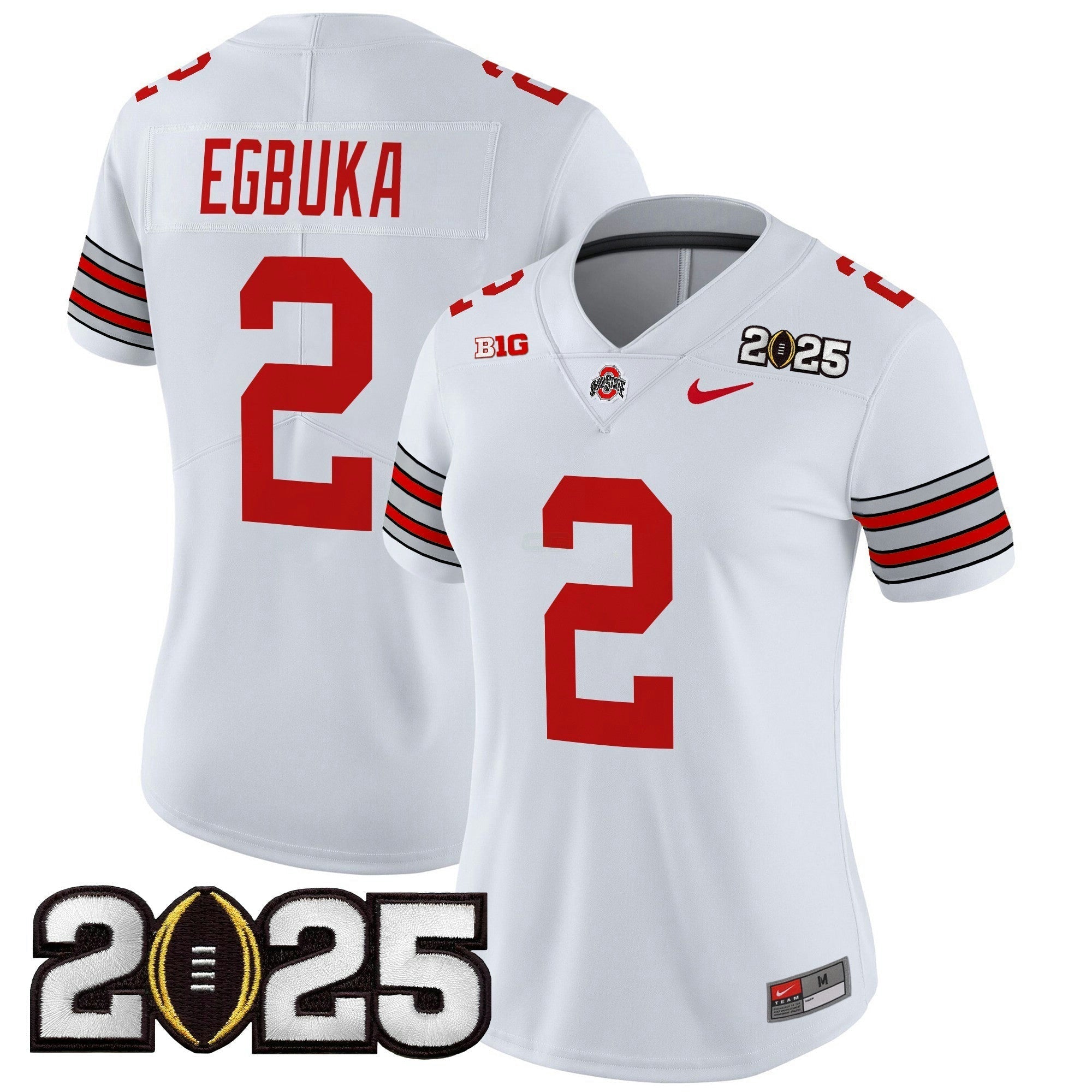 Camisa NCAA Women's 'Heritage Stripe' 2025 College Football Playoff Final Patch Vapor Limited Jersey
