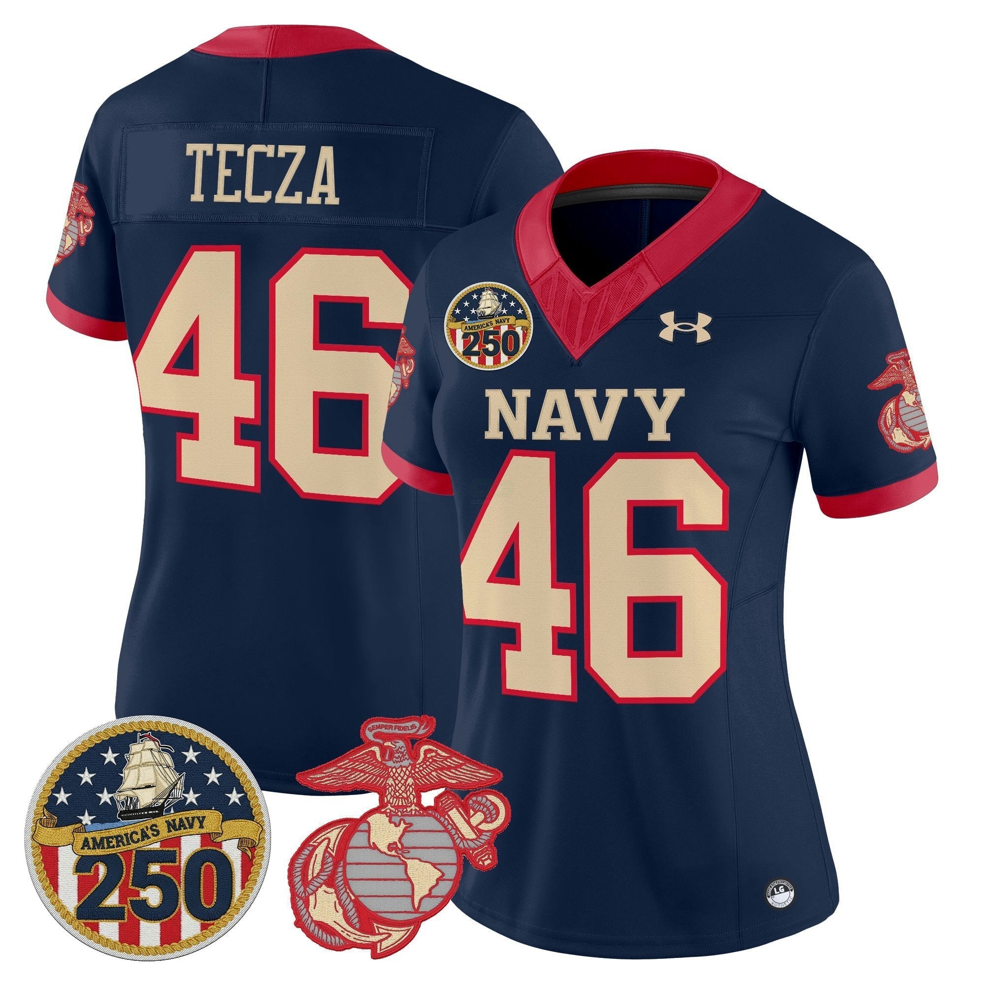 Camisa NCAA Women's Vapor USMC Premier Jersey - 250th Anniversary Patch