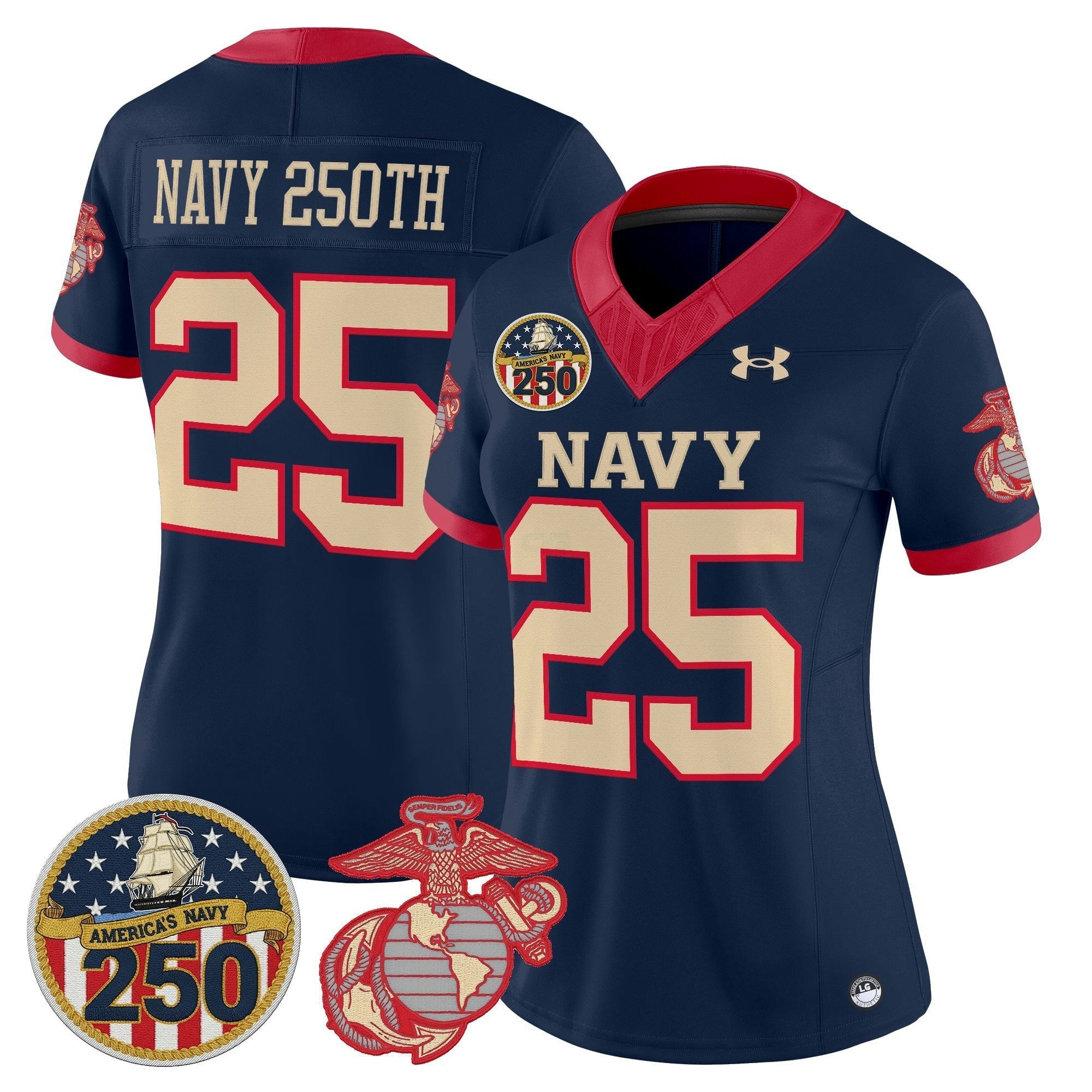 Camisa NCAA Women's Vapor USMC Premier Jersey - 250th Anniversary Patch