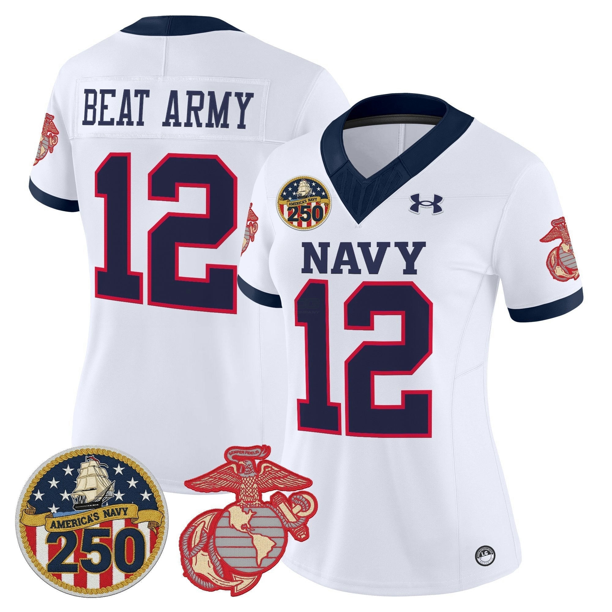 Camisa NCAA Women's Vapor USMC Premier Jersey - 250th Anniversary Patch
