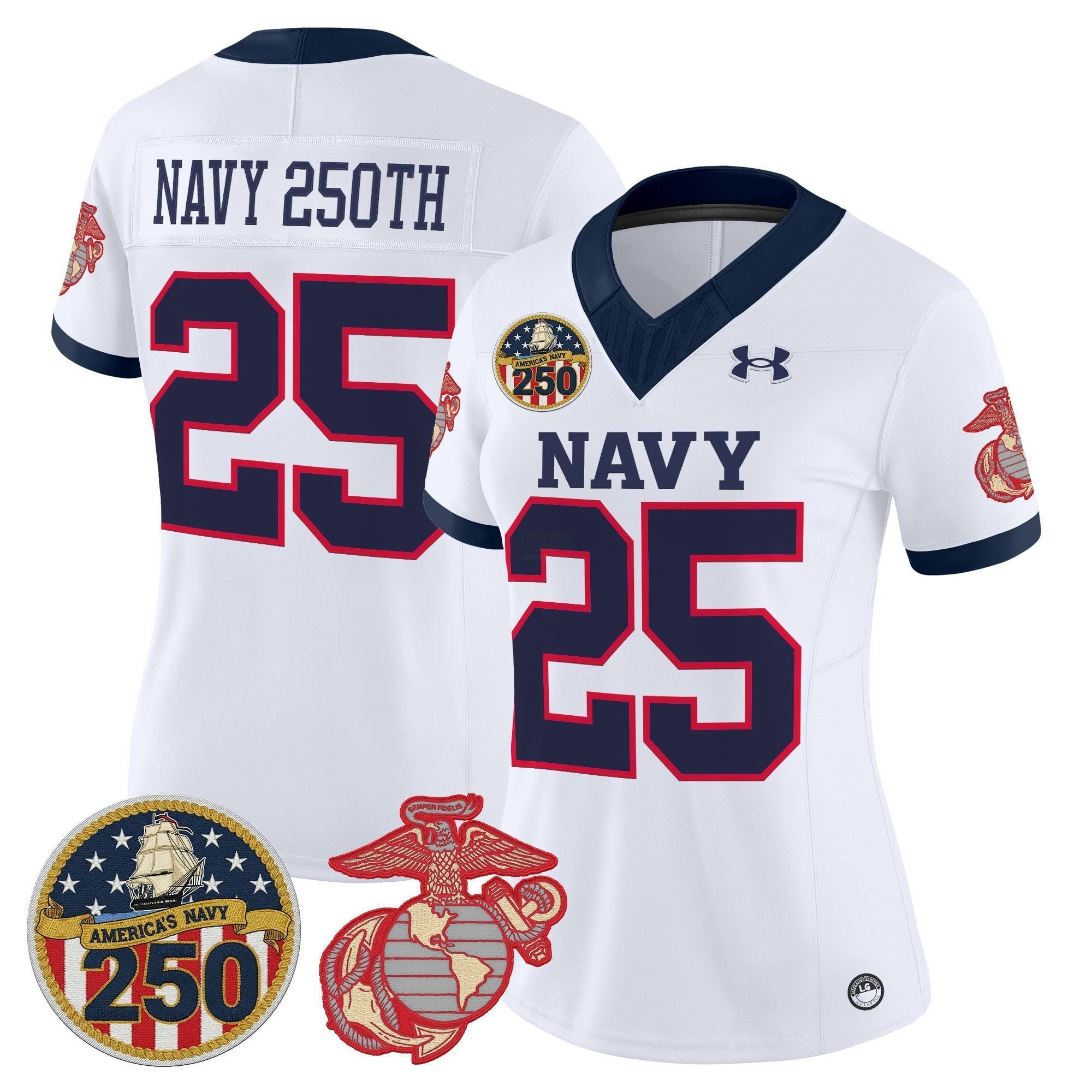 Camisa NCAA Women's Vapor USMC Premier Jersey - 250th Anniversary Patch