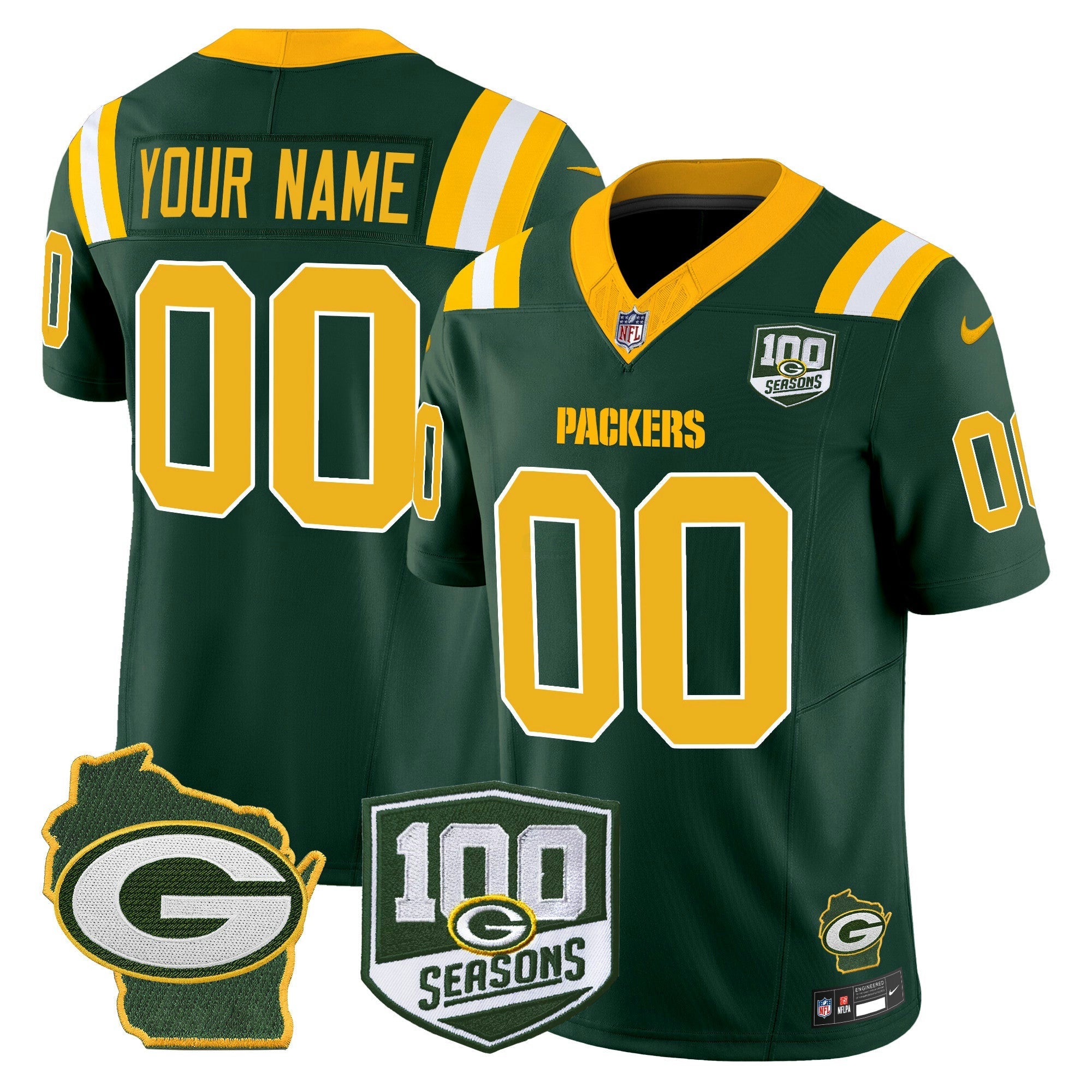 Camisa NFL 100th Season & Home Patch Vapor Limited Jersey
