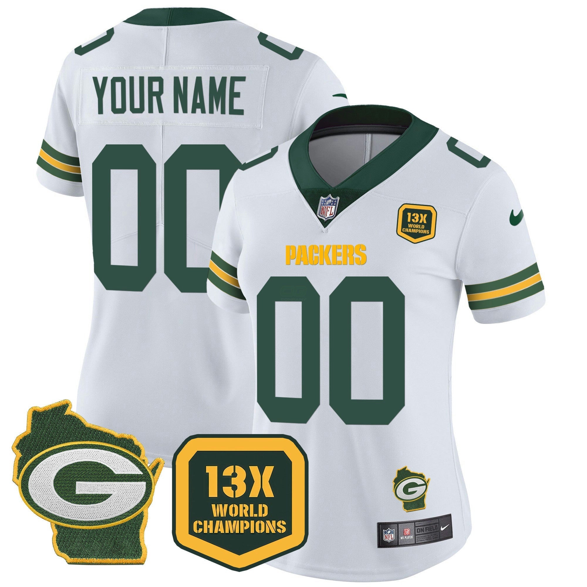 Camisa NFL 13 Time World Champions & Home Patch Vapor Jersey