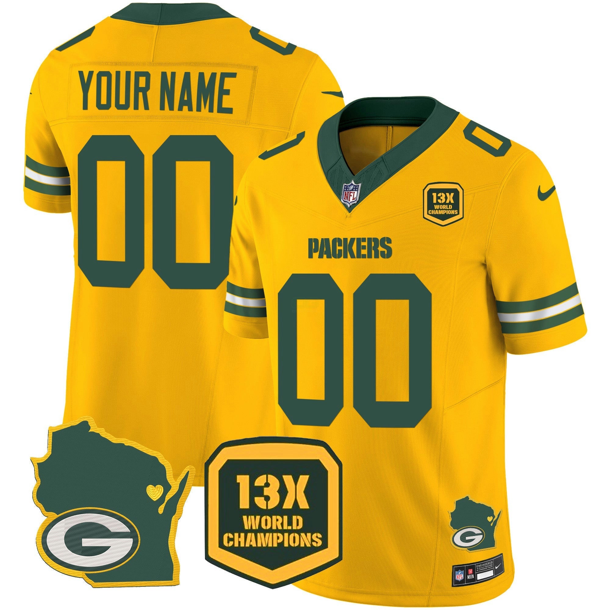 Camisa NFL 13 Time World Champions & Home Patch Vapor Jersey V2
