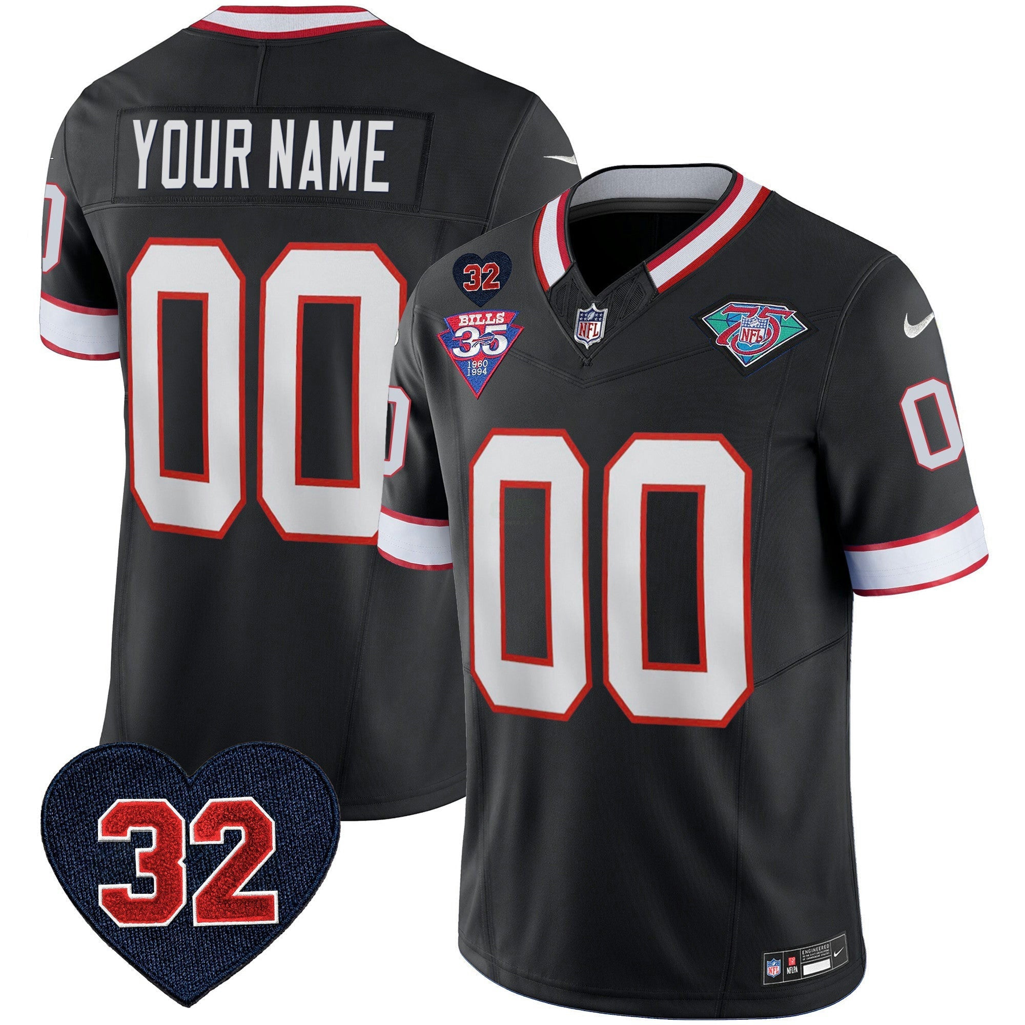 Camisa NFL 1994 Throwback O.J. Simpson Patch Vapor Limited Jersey