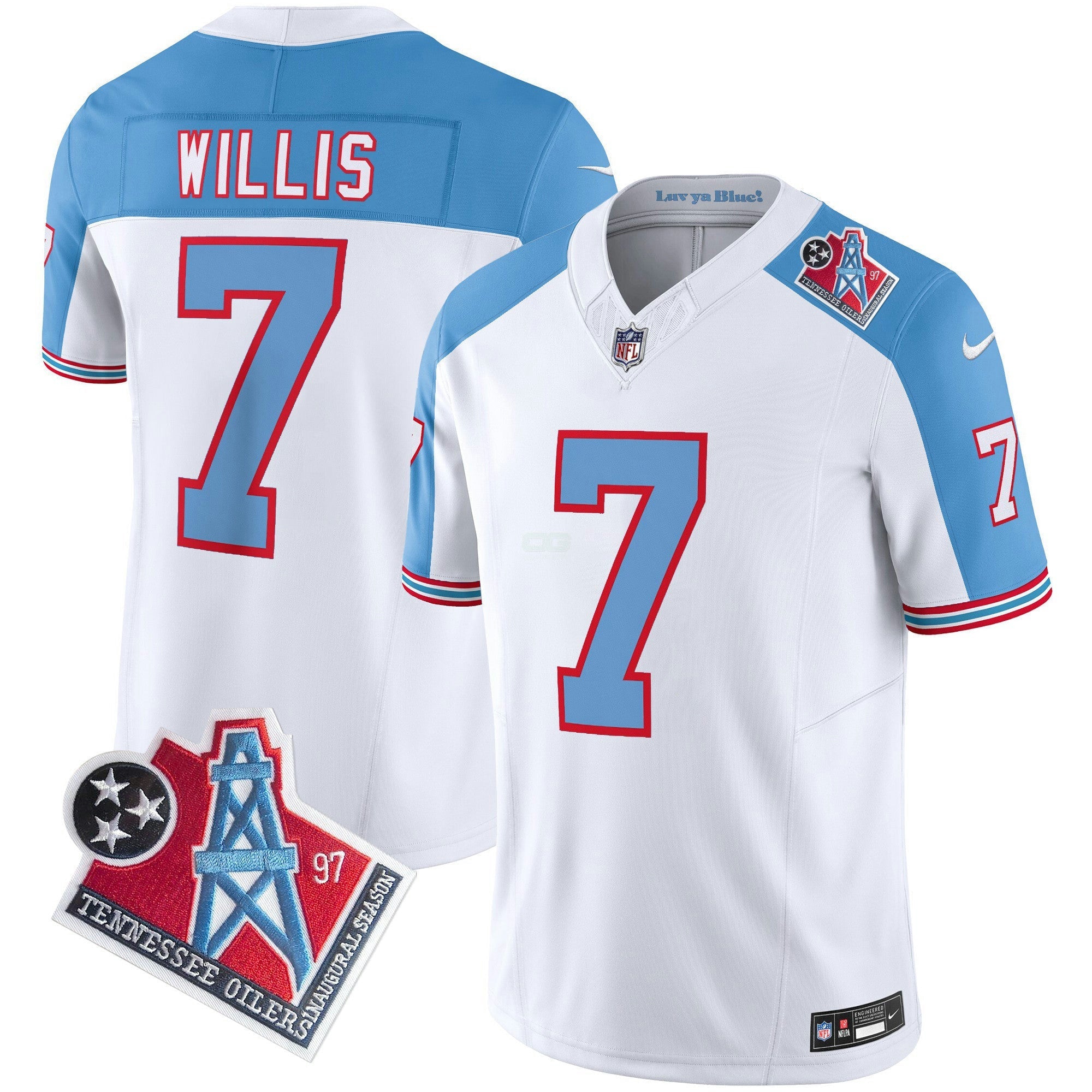 Camisa NFL 1997 Throwback Branca Alternativa Limited Vapor Jersey