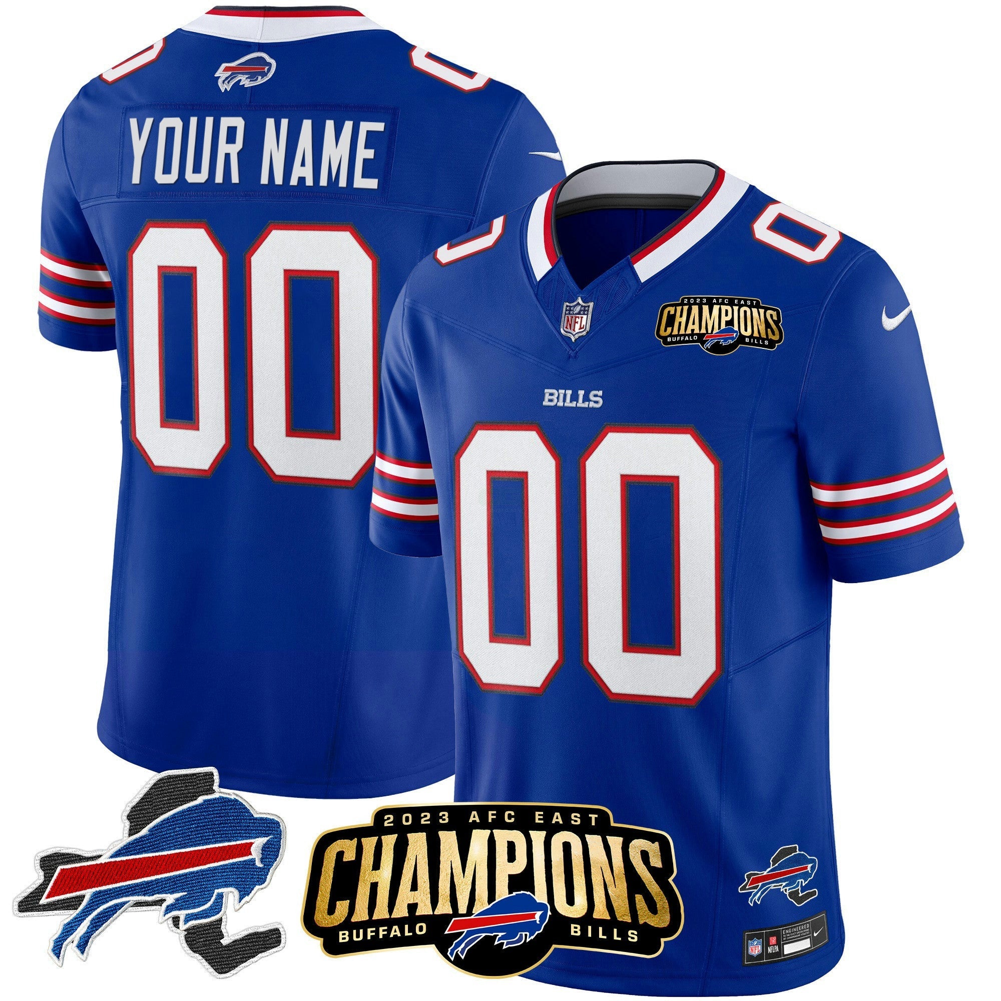Camisa NFL 2023 AFC East Champions Patch Vapor Jersey V2