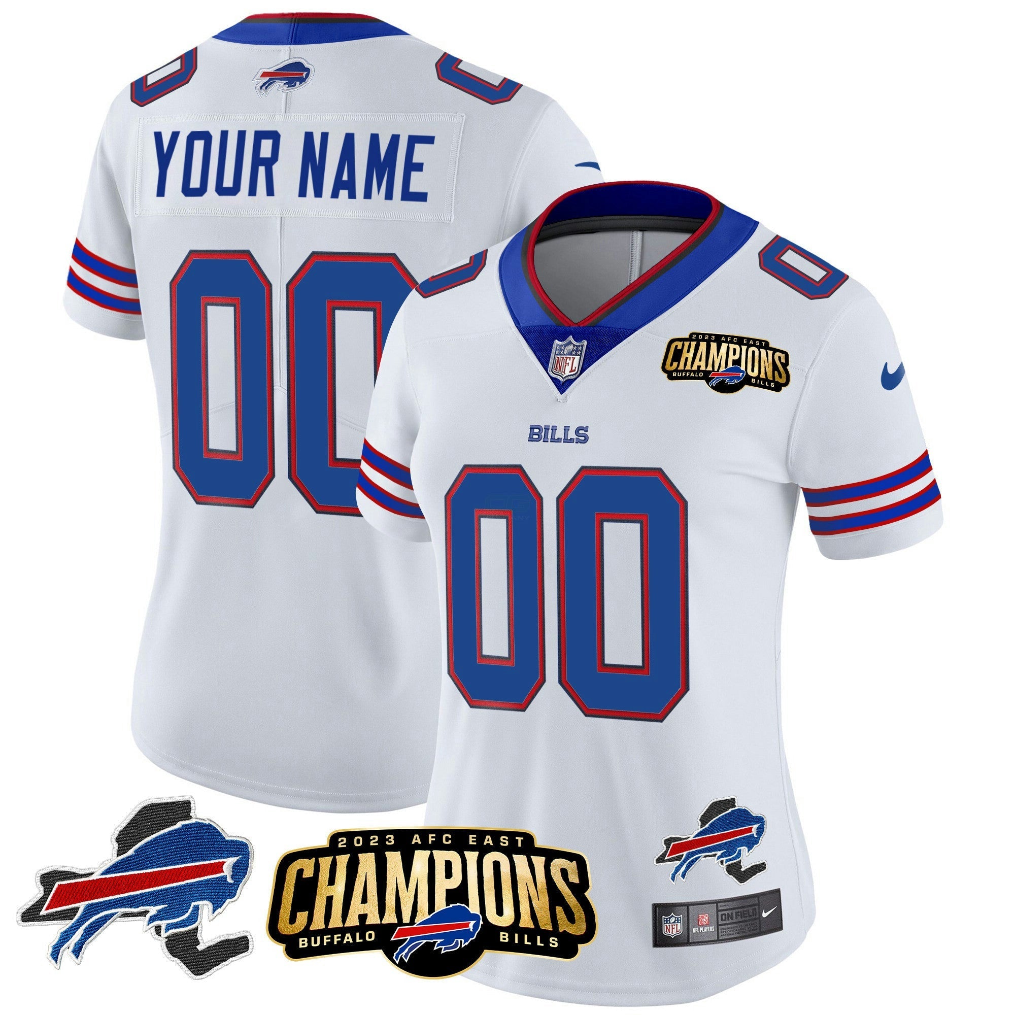 Camisa NFL 2023 AFC East Champions Patch Vapor Jersey V2